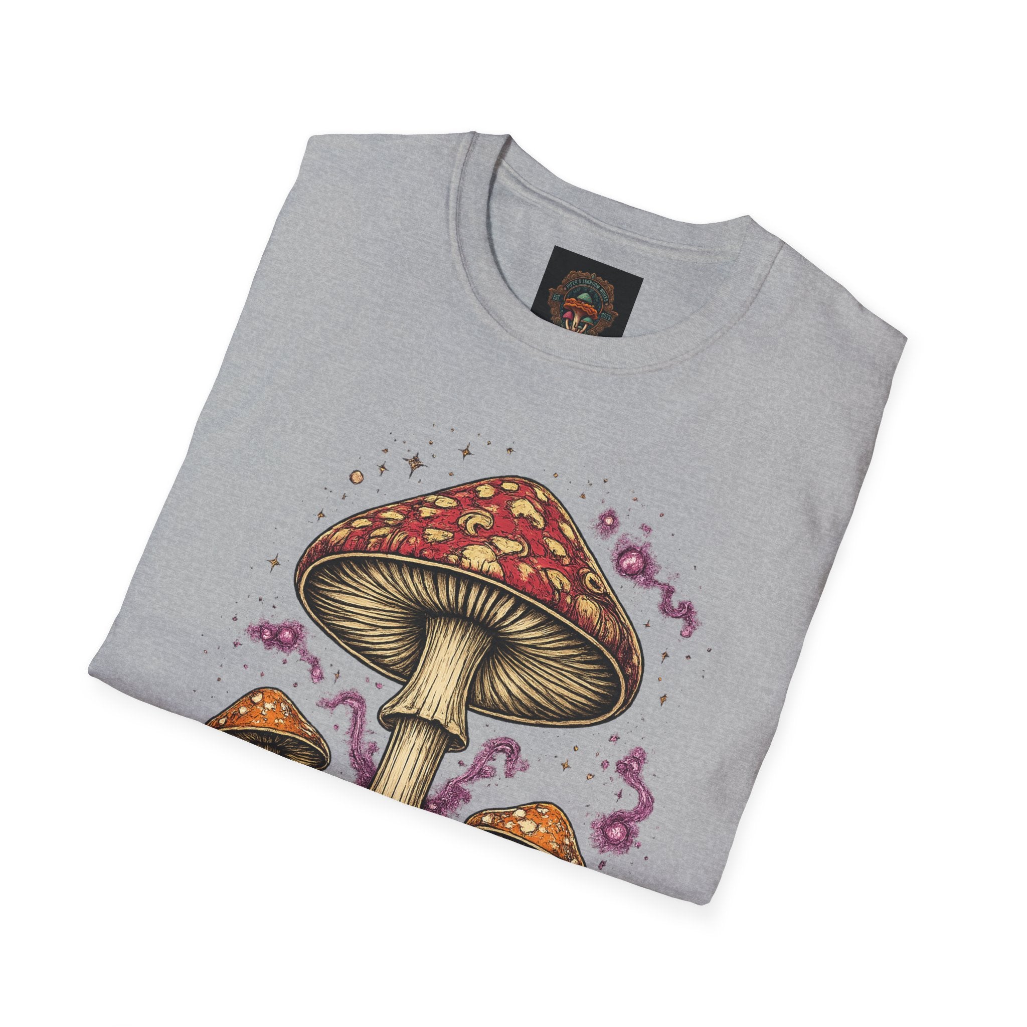 City: Gresham Psychedelic Mushroom Graphic T-Shirt — Red Amanita Illustration