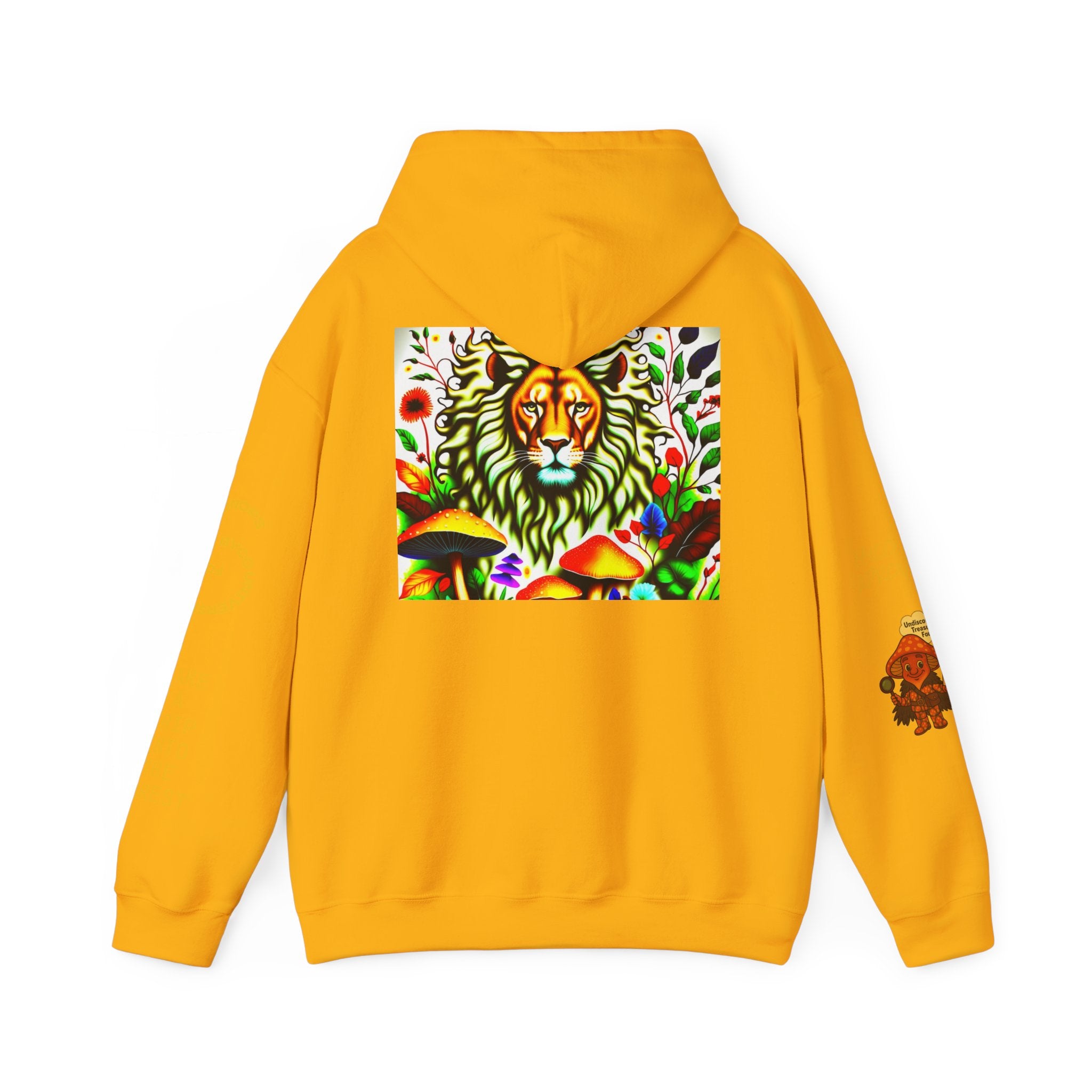 Myco University Lion & Mushroom Hoodie — Psychedelic Lion Graphic Pullover