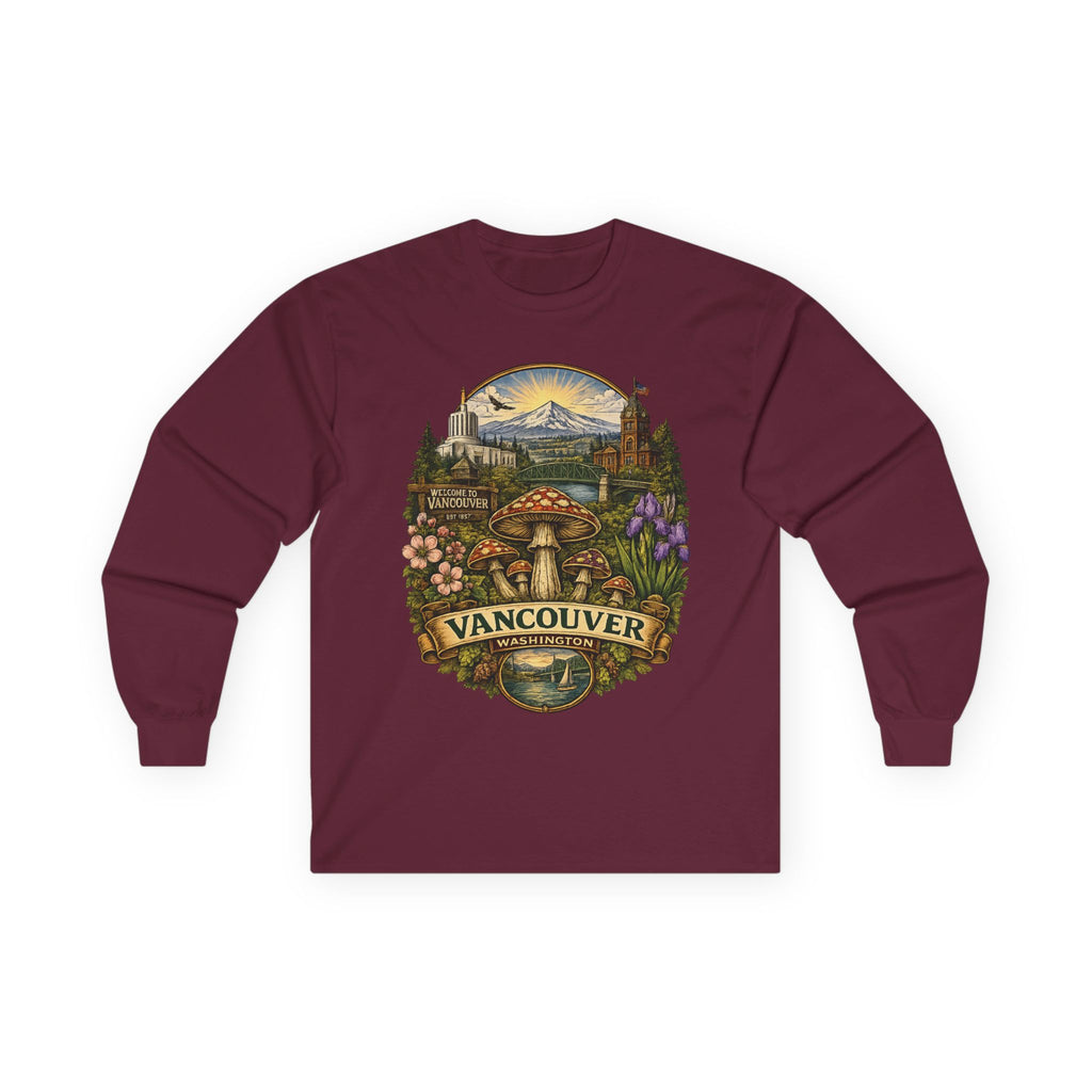 City: Vancouver Mushroom Graphic Long Sleeve Tee