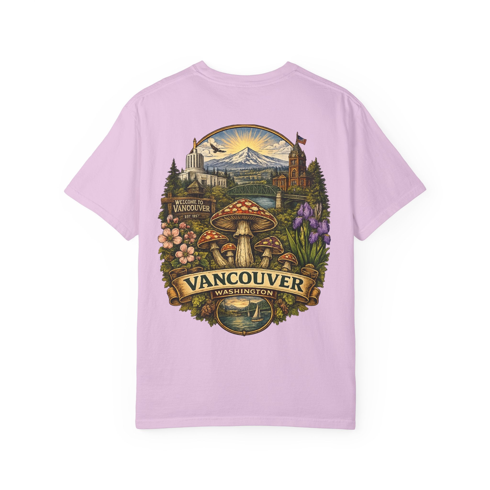 City: Lake Oswego Mushroom T-Shirt — Vintage Nature & Psychedelic Fungi Design