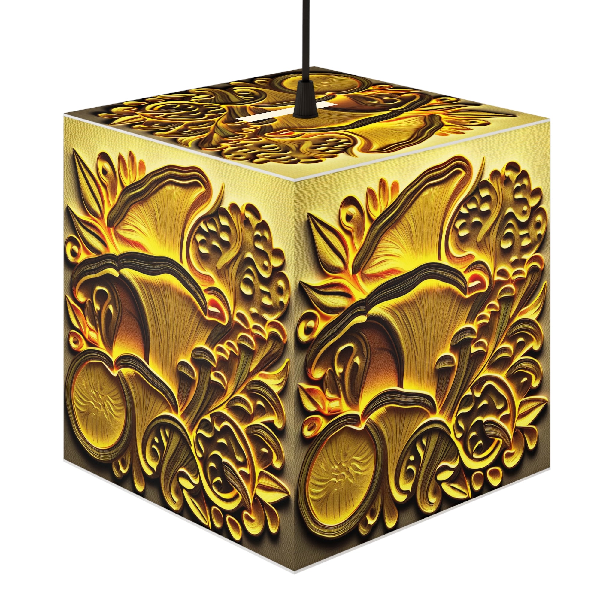 The Light Cube Lamp Golden Shroom Custom Design