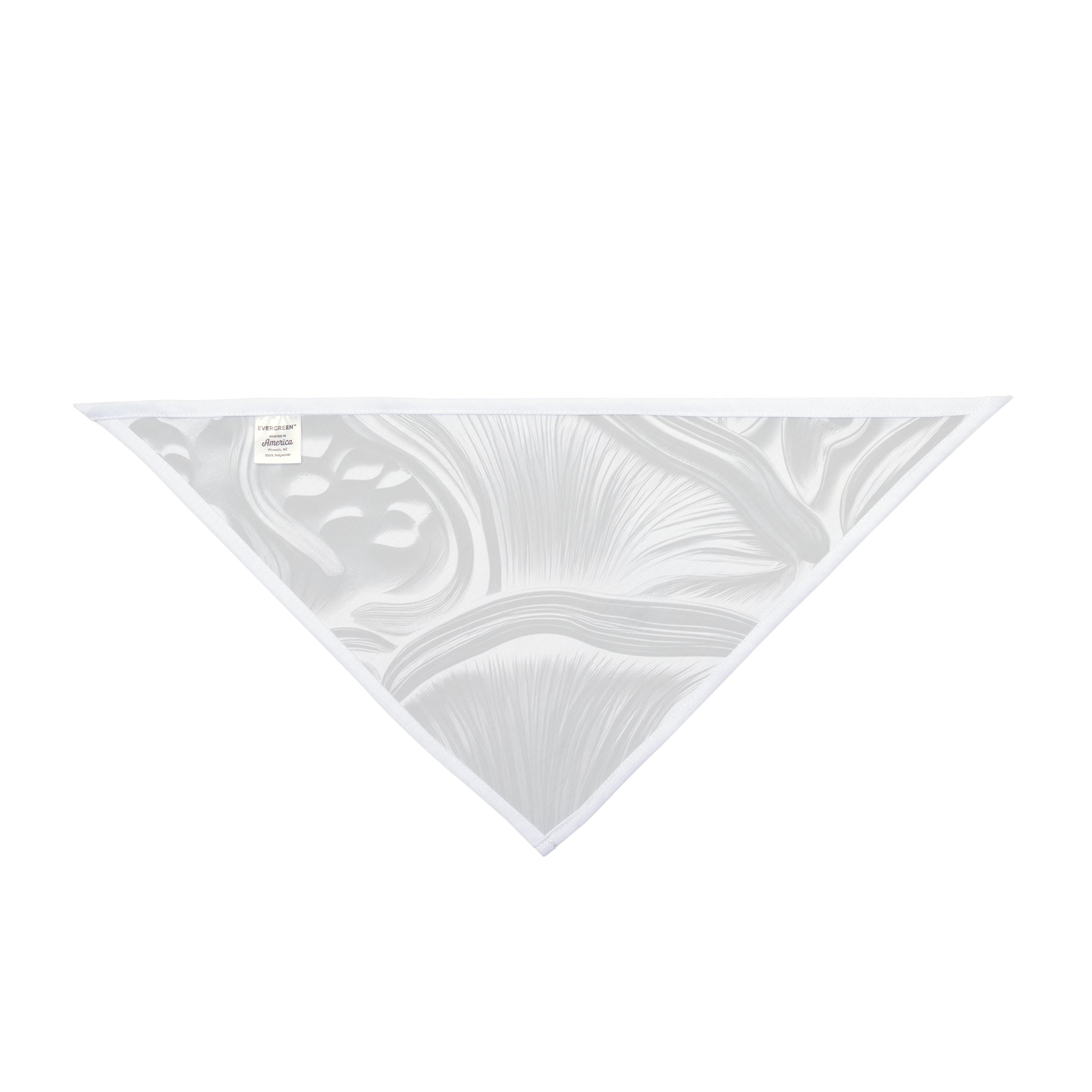 Pet Bandana: Silver Floral Pet Bandana — Metallic Floral Pattern Dog & Cat Accessory