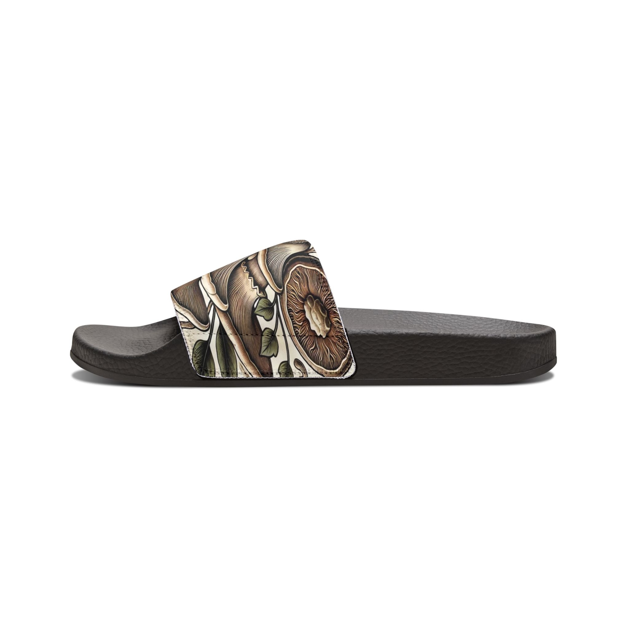Mushroom Art Slide Sandals — Removable Strap Men's Slides
