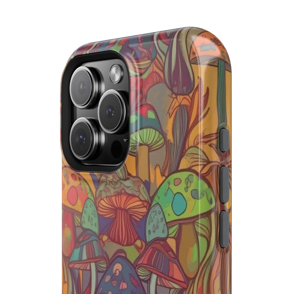 Mushroom Grove Impact-Resistant Case, Unique Phone Cover for Nature Lovers, Mushroom Art Gifts, Phone Accessories for Festivals, [...]