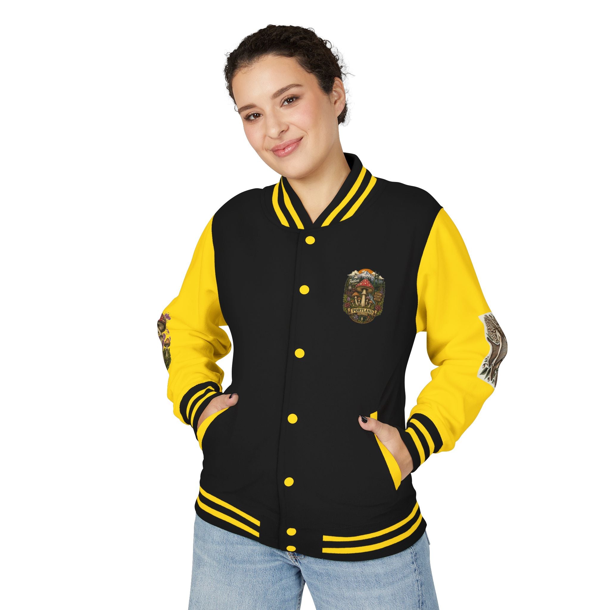 Portland Mushroom Patch Letterman Jacket