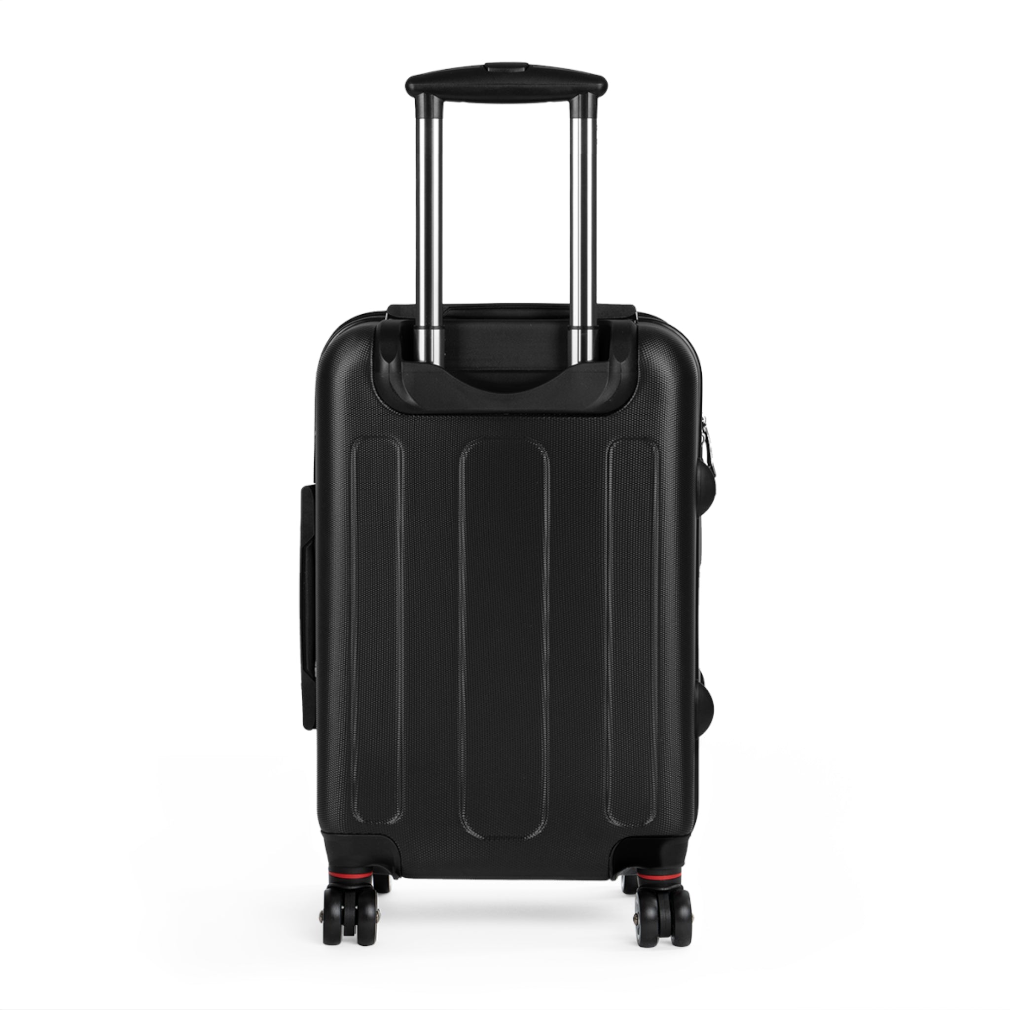 Move Like a Mycelial Boss Travel Case Travel with Attitude Shroom Stomp Carry-On, sleek black design with sturdy wheels.