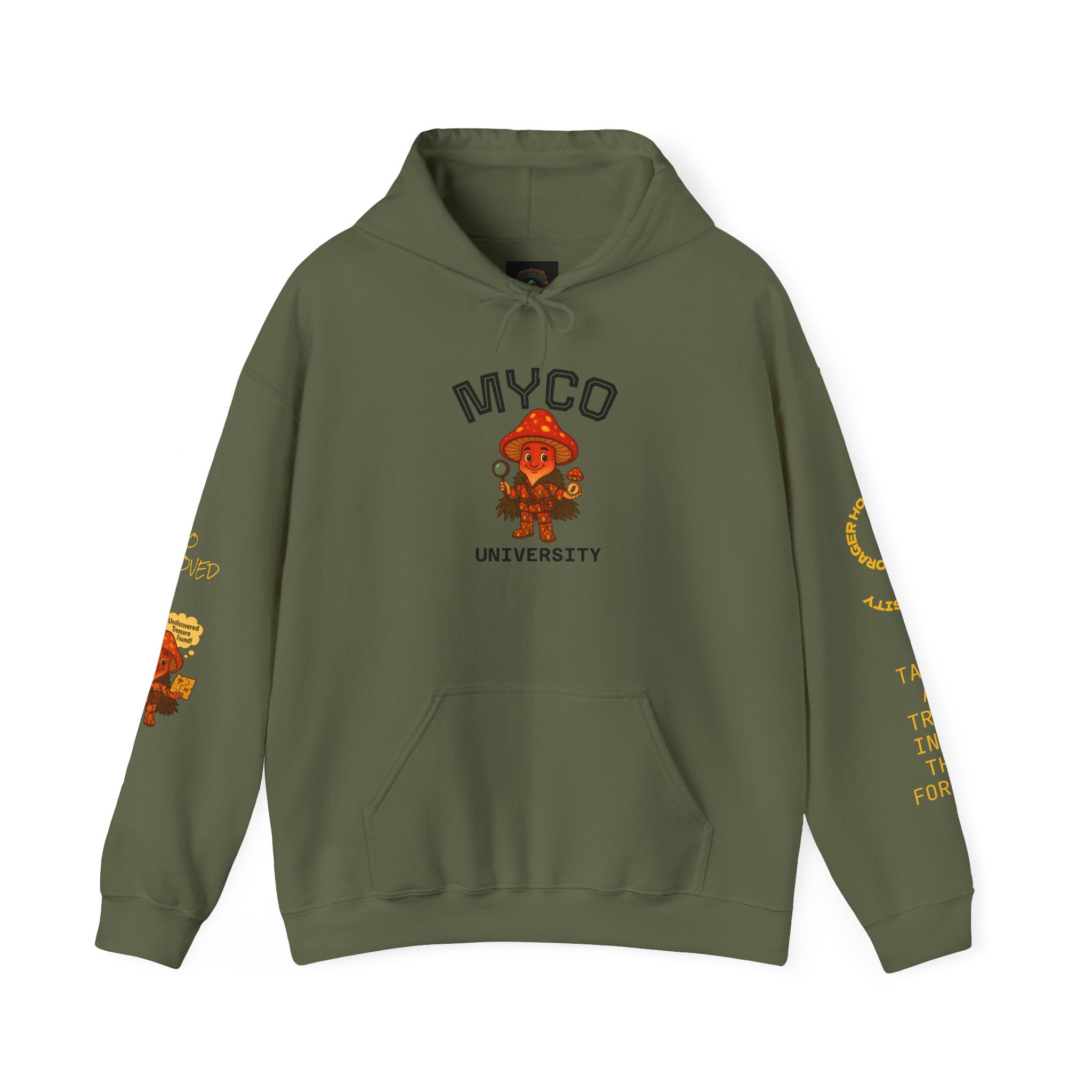 Myco University Lion & Mushroom Hoodie — Psychedelic Lion Graphic Pullover
