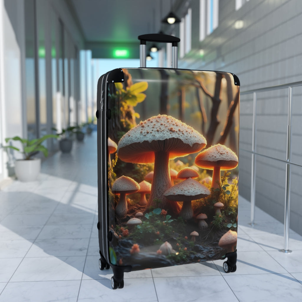 Mushroom Forest Carry-On Suitcase – Enchanted Nature Travel Luggage
