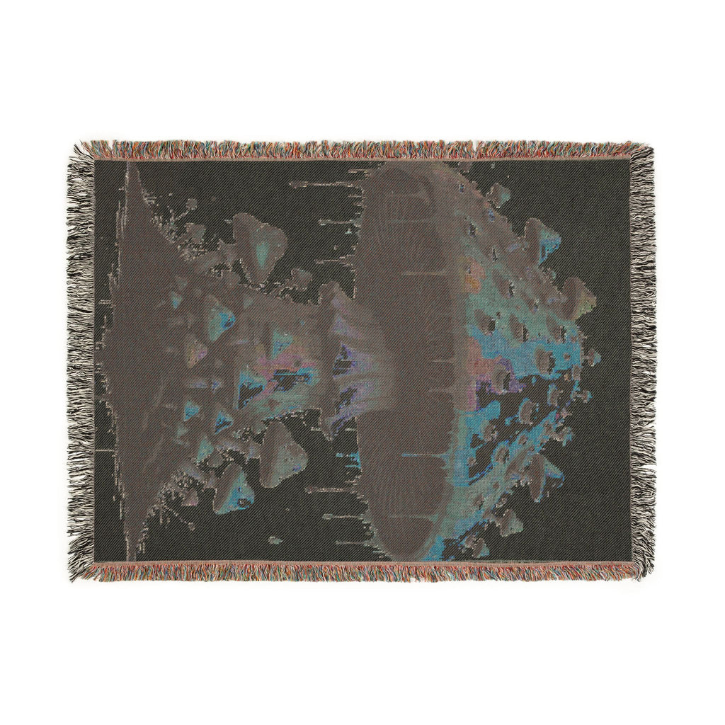 Manta tejida - Tapiz de isla flotante surrealista