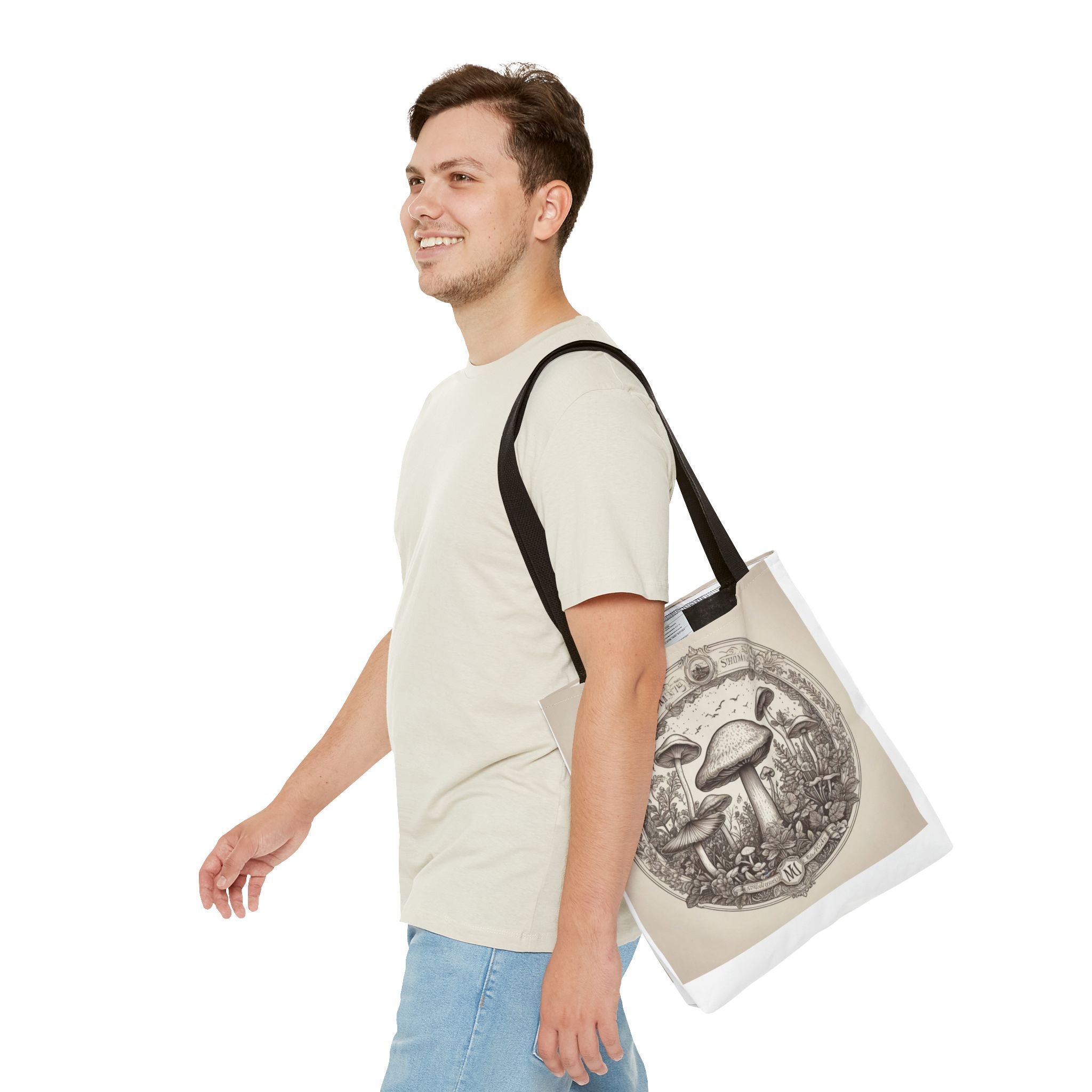 Mystic Shroom Circle Tote Bag – Where Art Nouveau Meets Nature
