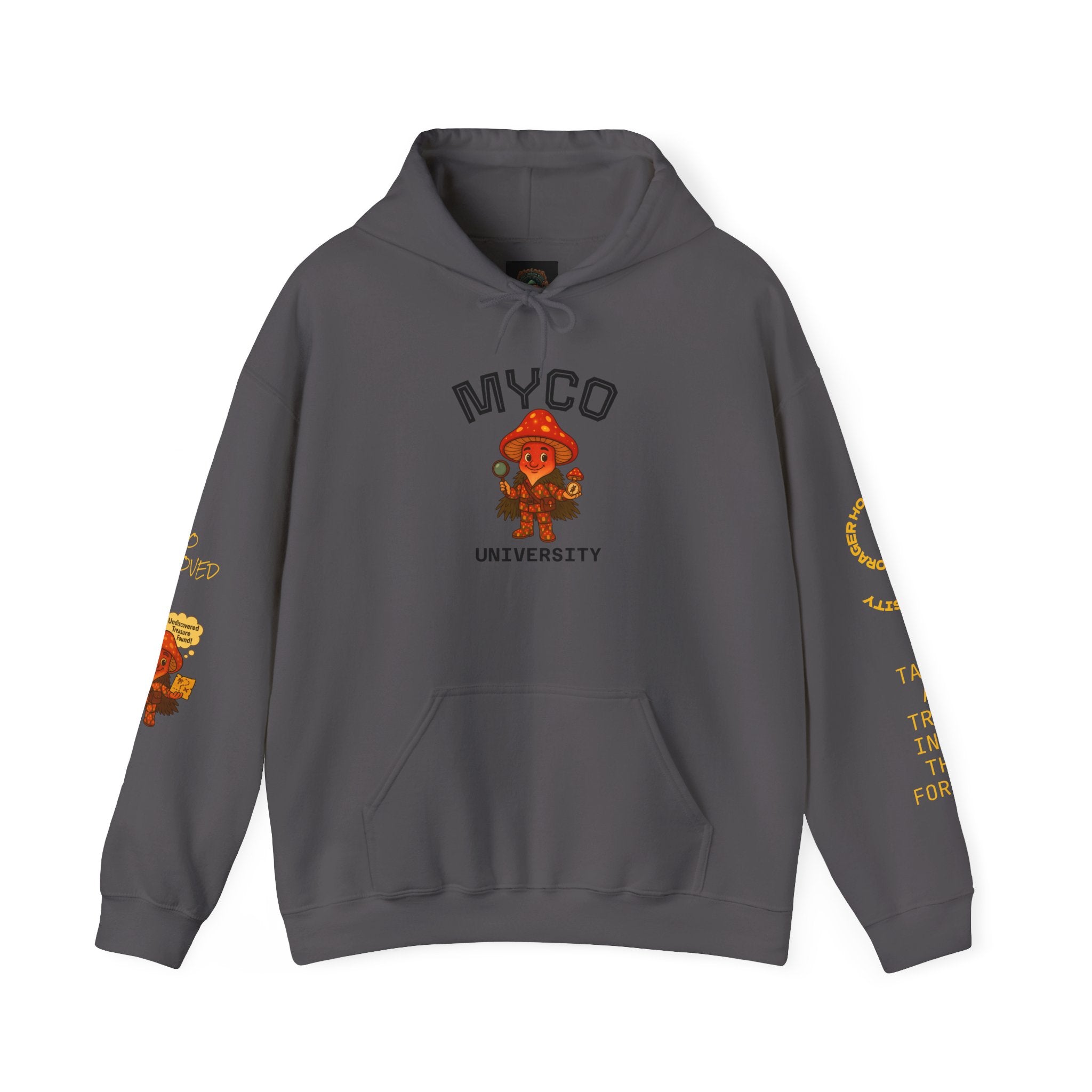 Myco University Lion & Mushroom Hoodie — Psychedelic Lion Graphic Pullover
