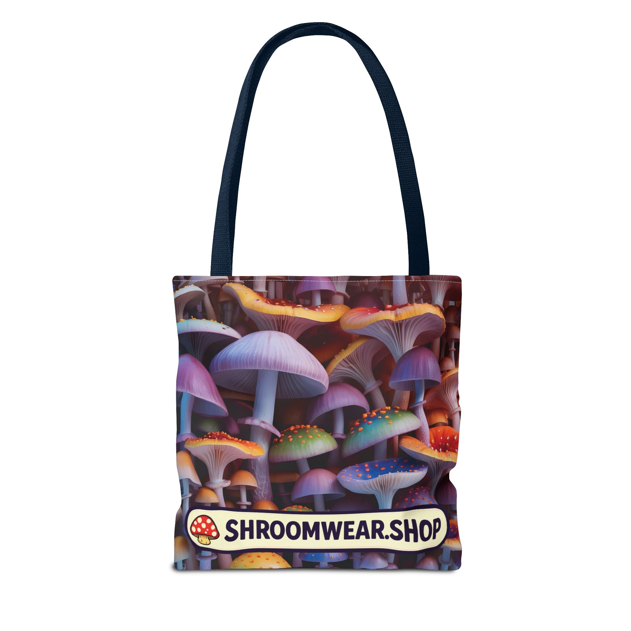 Tote Bag: Psychedelic Mushroom Tote Bag — Colorful Shroom Print Tote