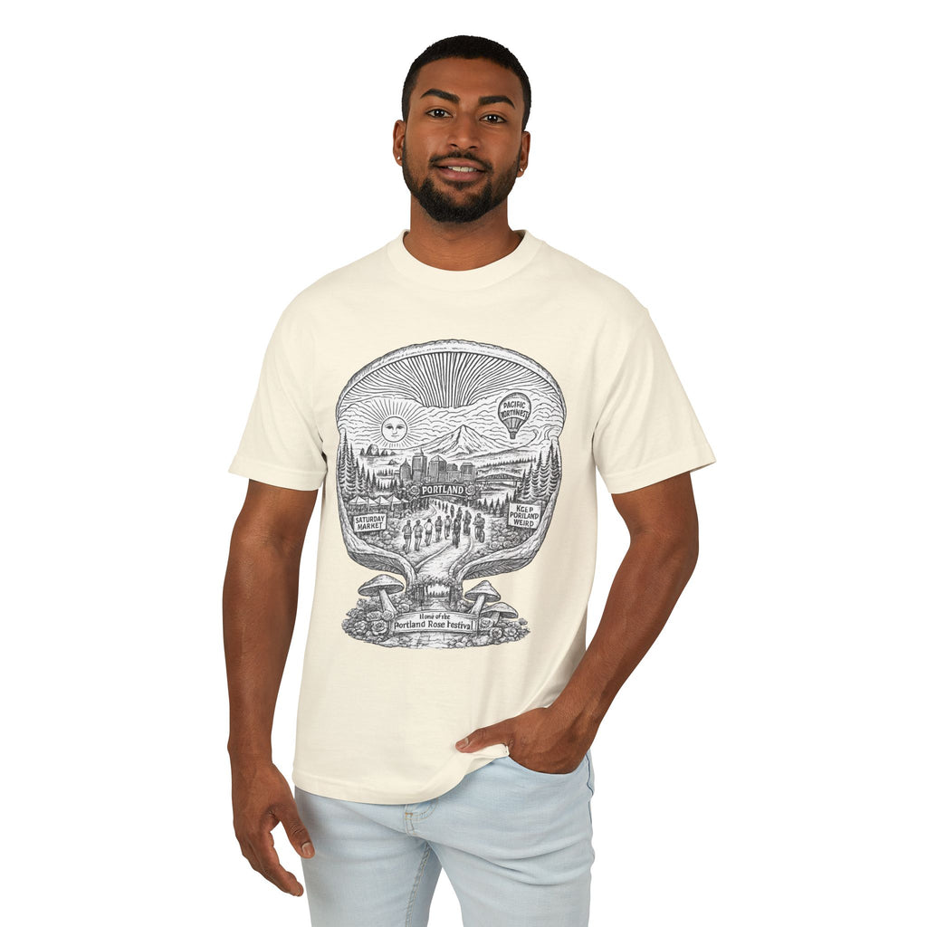 Portland Mushrooms Graphic Tee — Vintage Outdoor Nature T-Shirt