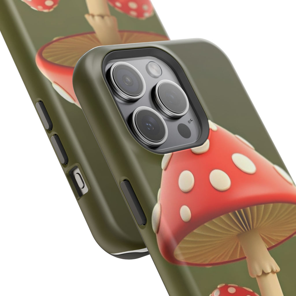 Golden Glow Mushroom Phone Case – Nature Meets Radiance