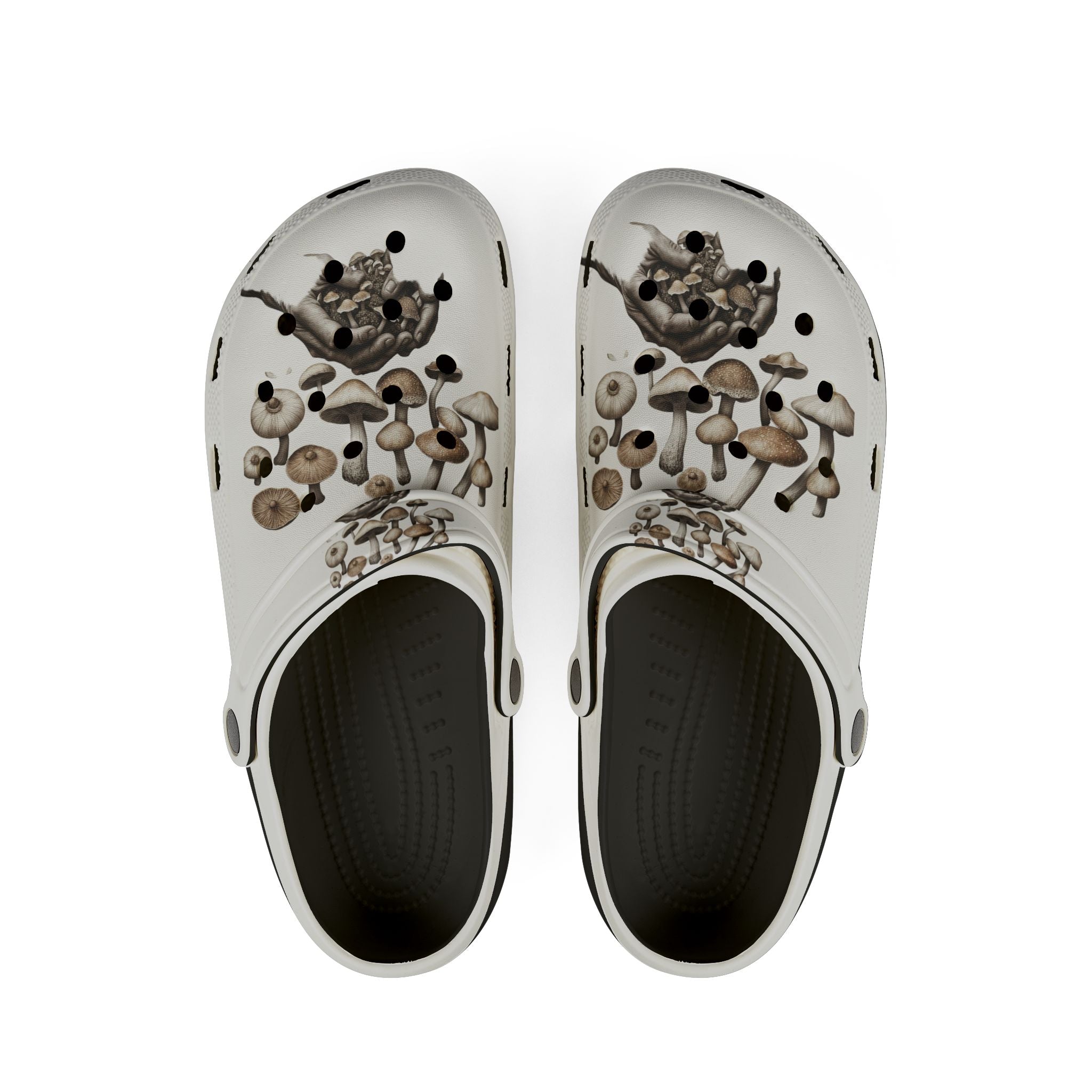 Mushroom Print EVA Foam Clogs — Lightweight Garden & Casual Slip-Ons