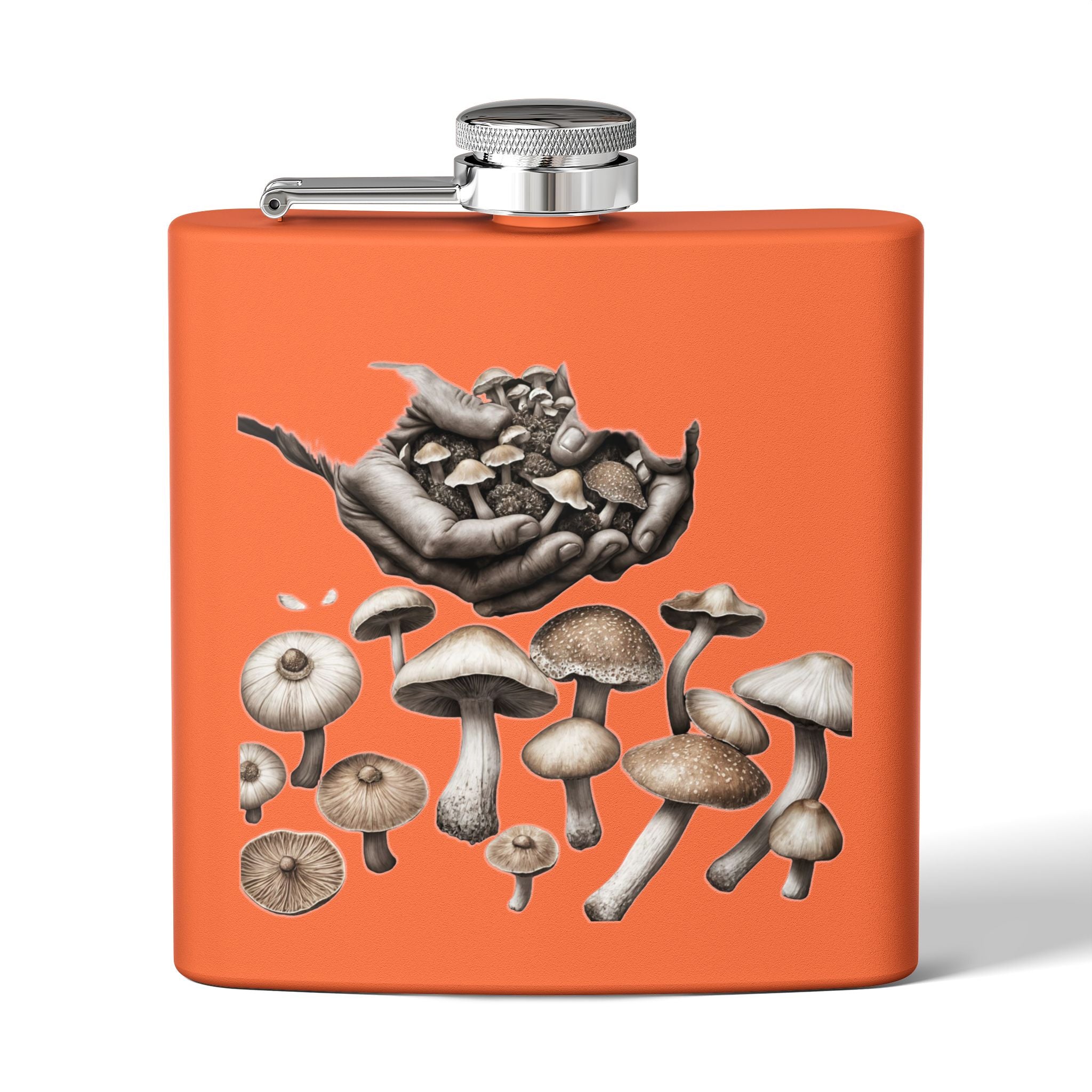 Hands of the Harvest Flask – Hold the Magic of Nature Stainless Steel Flask, 6oz