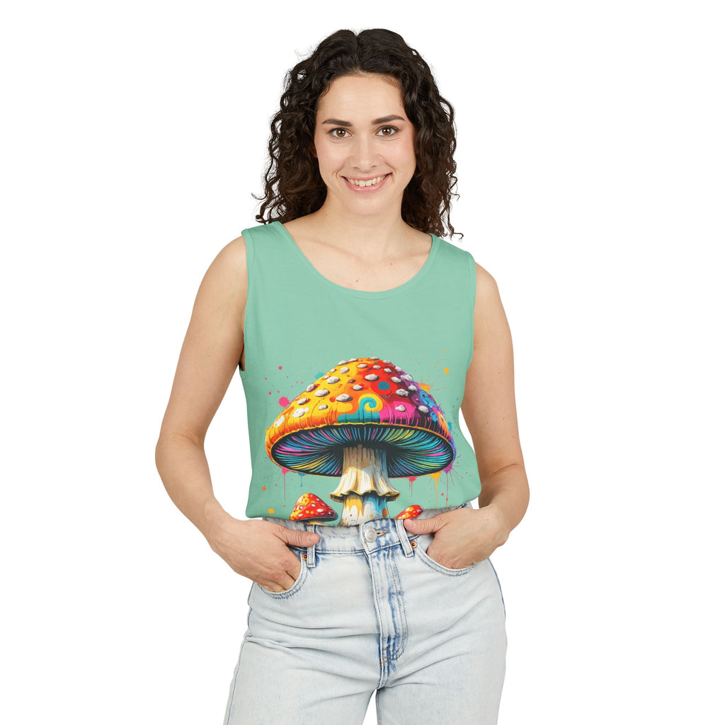 City: Portland Mushroom Tank Top — Psychedelic Forest Graphic Tank