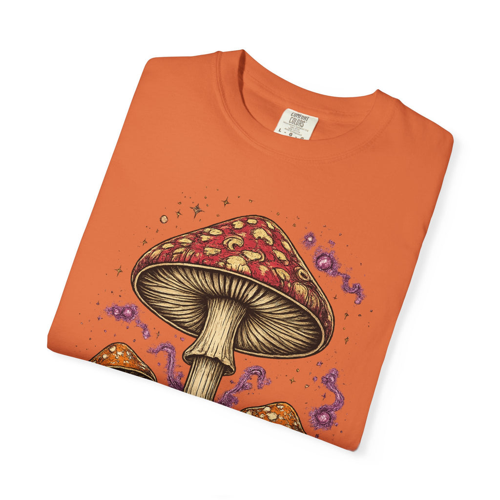 City: Portland Mushroom Graphic T-Shirt — Vintage Forest Amanita Design