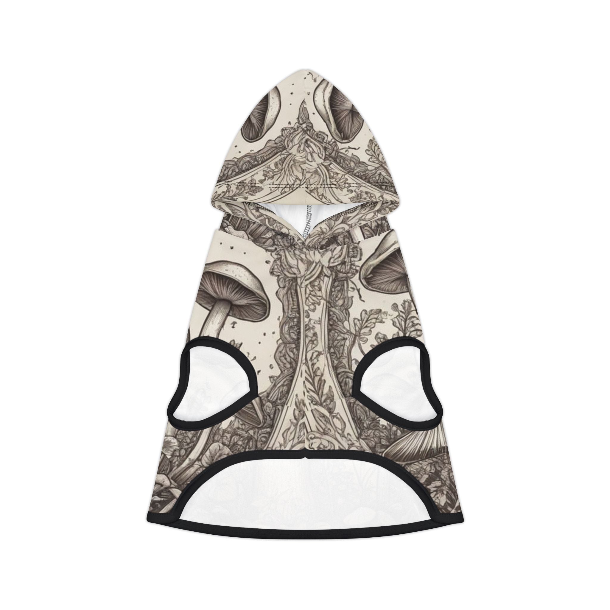 Custom Design Mushroom Print Enchanted Grove Dog/Cat Hoodie – Where Myth Meets Cozy