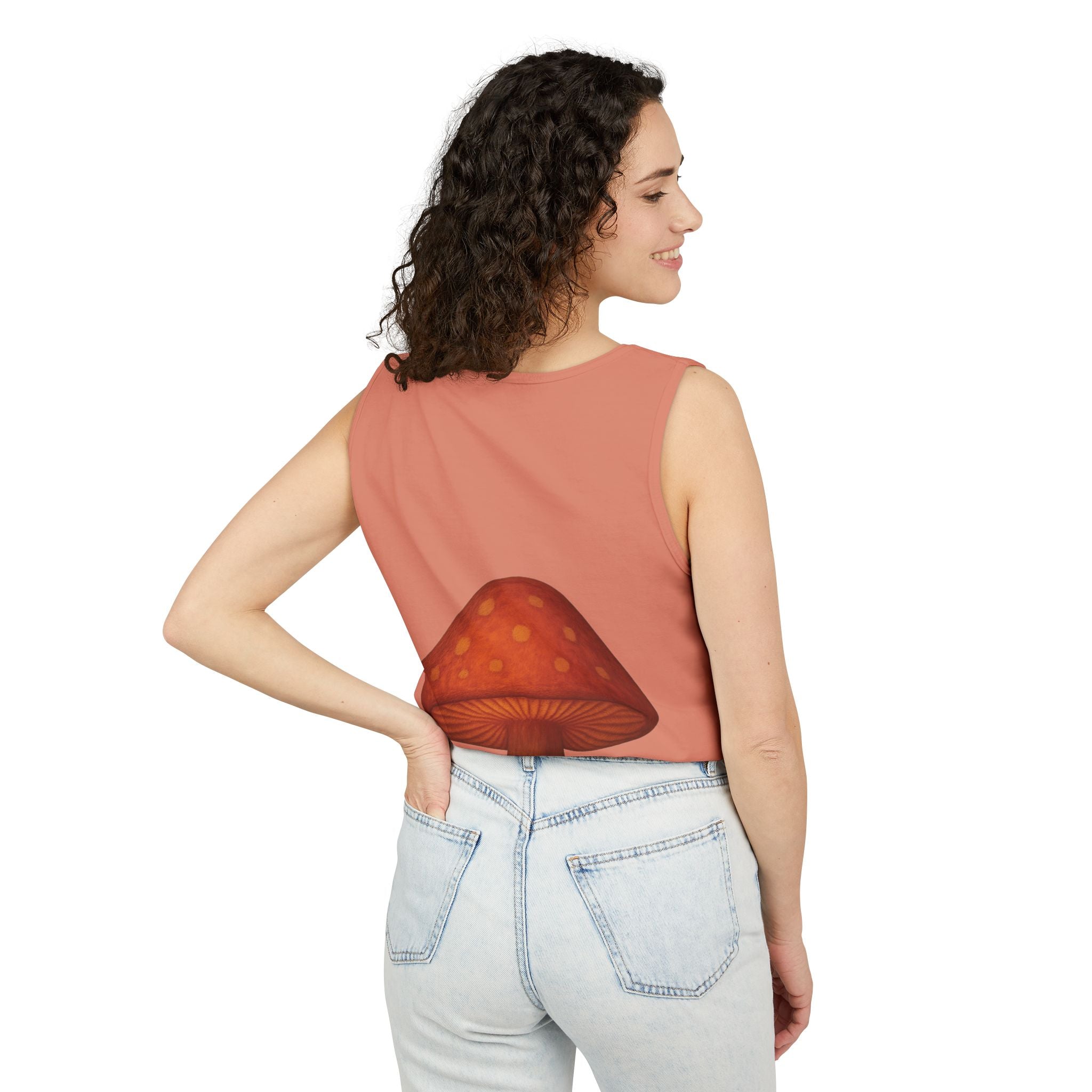 City: Portland Mushroom Tank Top — Vintage Forest Travel Graphic