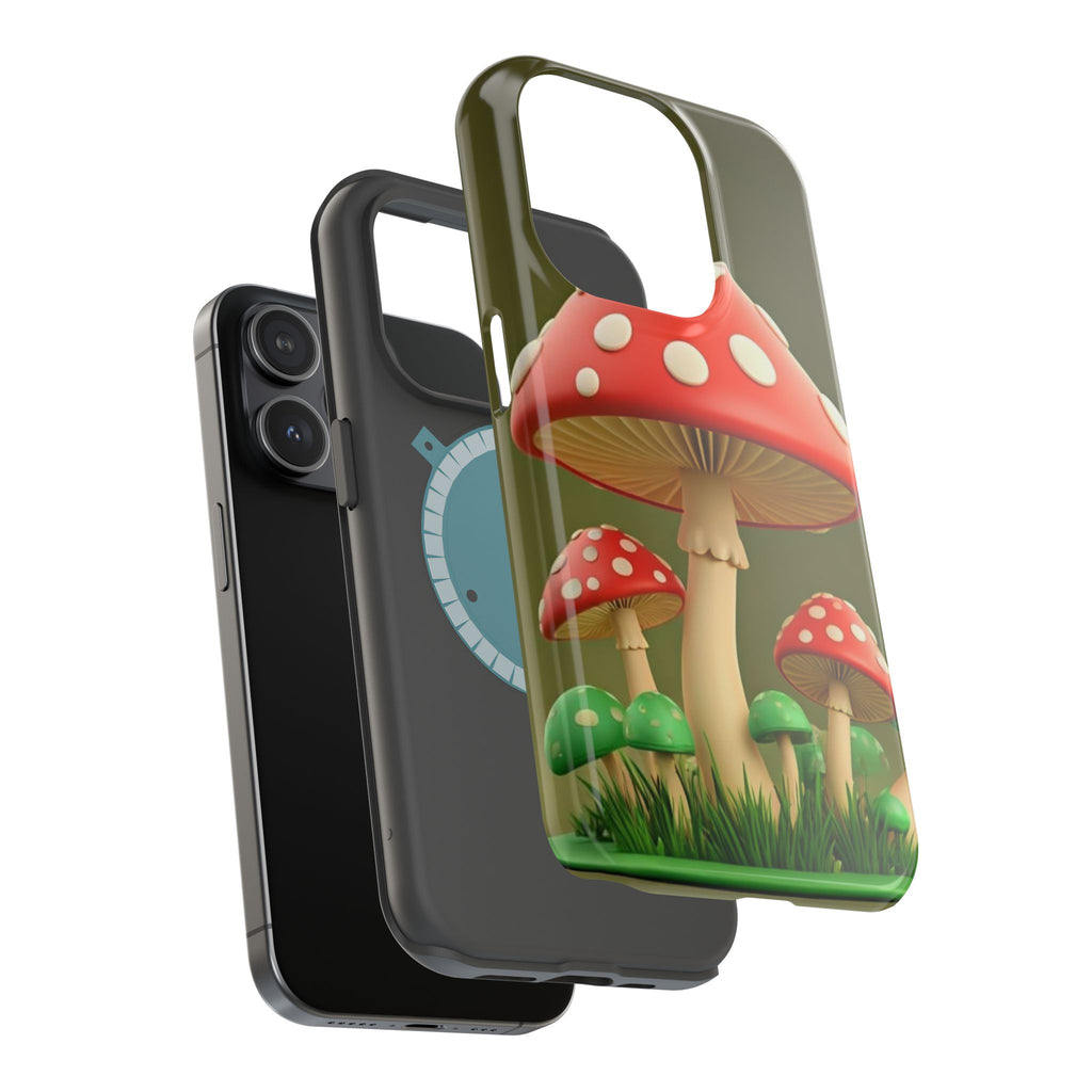 Golden Glow Mushroom Phone Case – Nature Meets Radiance