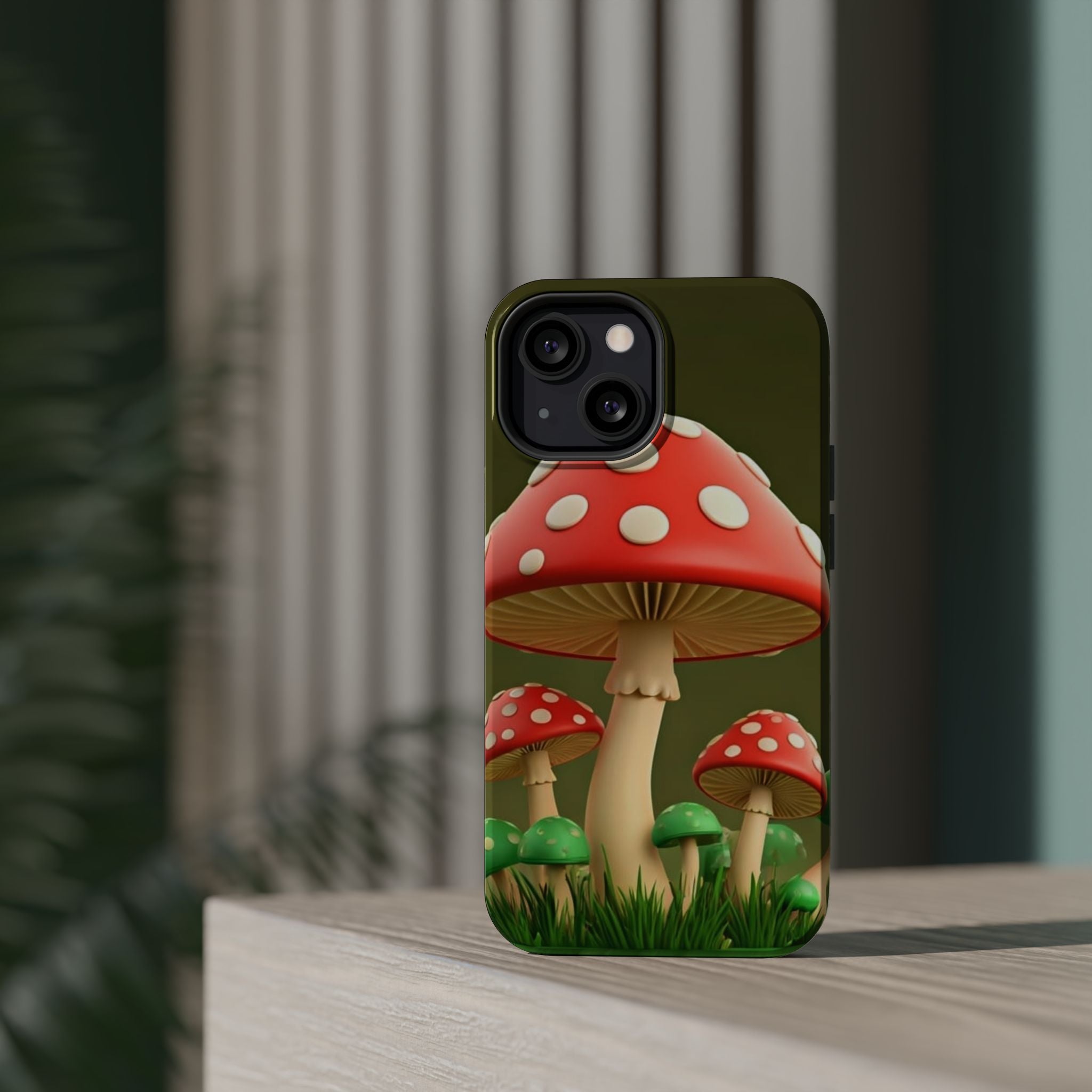 Golden Glow Mushroom Phone Case – Nature Meets Radiance