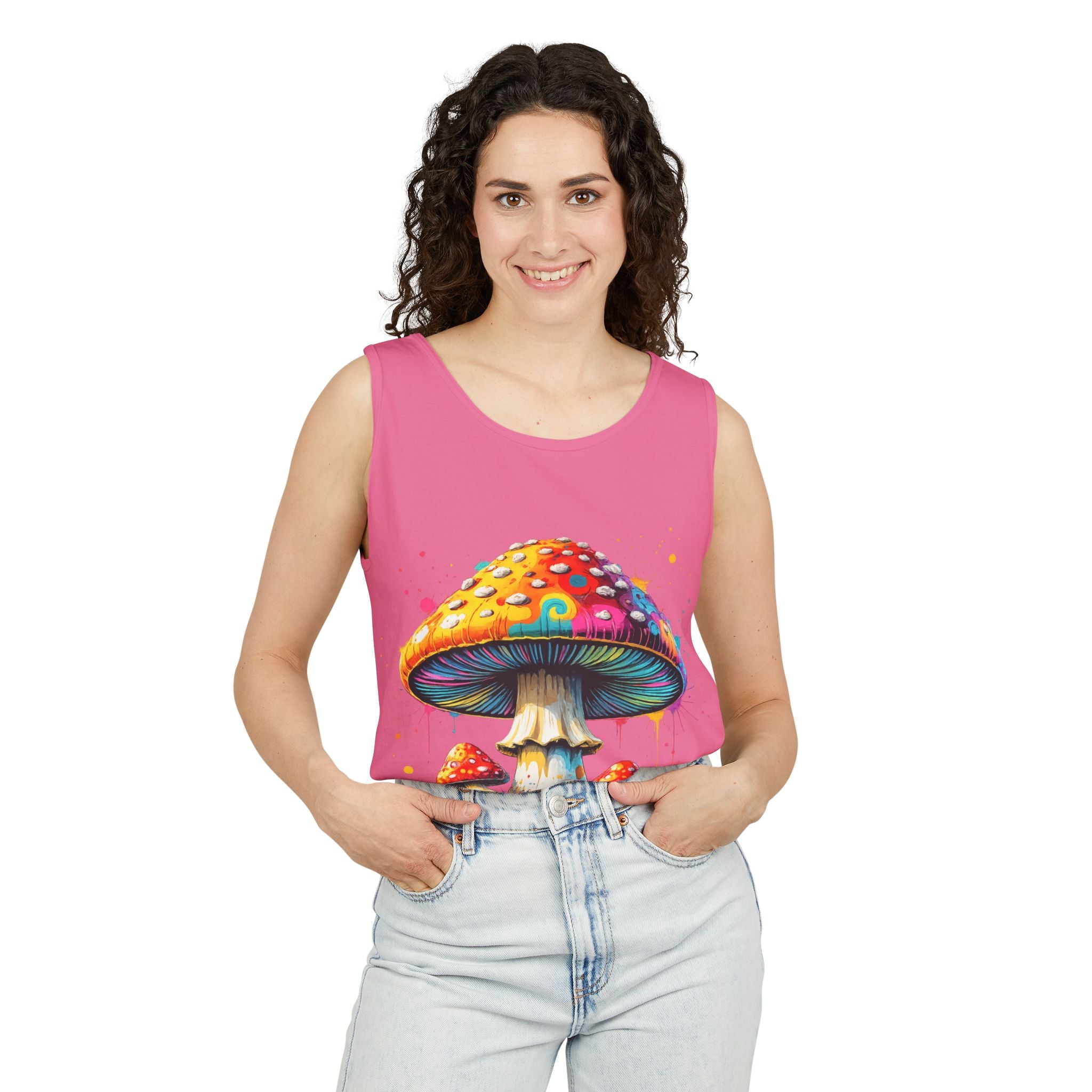City: Portland Mushroom Tank Top — Psychedelic Forest Graphic Tank