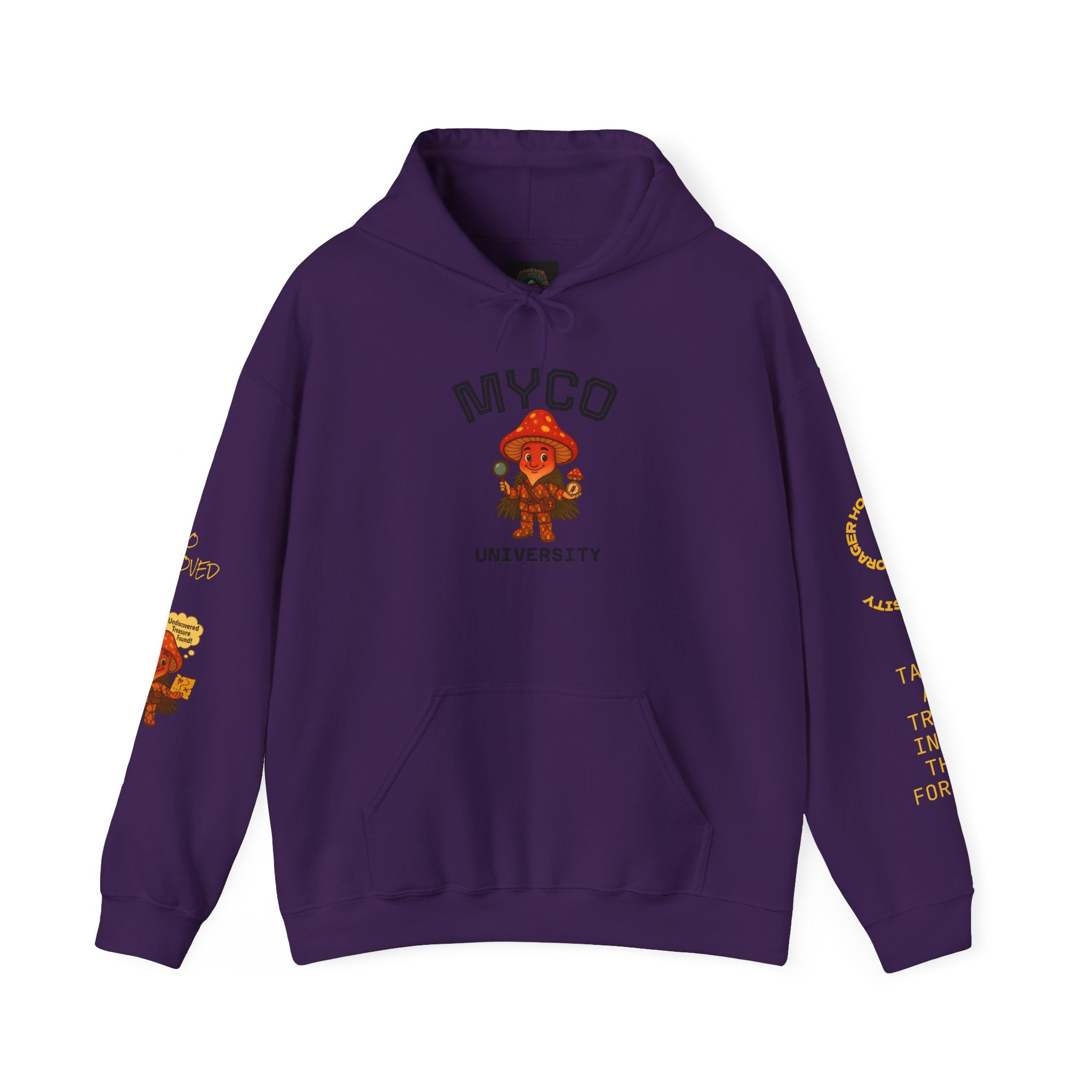 Myco University Lion & Mushroom Hoodie — Psychedelic Lion Graphic Pullover