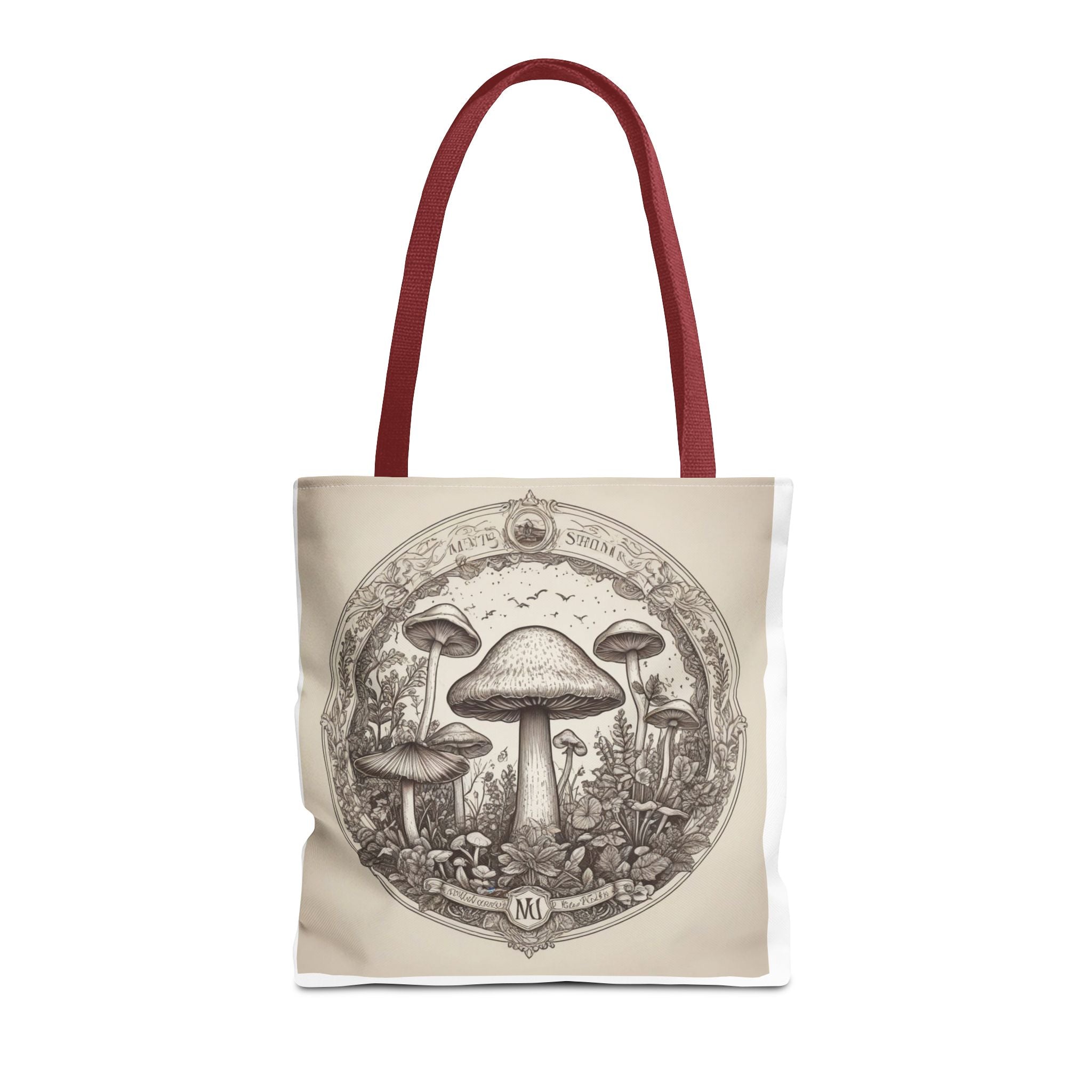 Mystic Shroom Circle Tote Bag – Where Art Nouveau Meets Nature