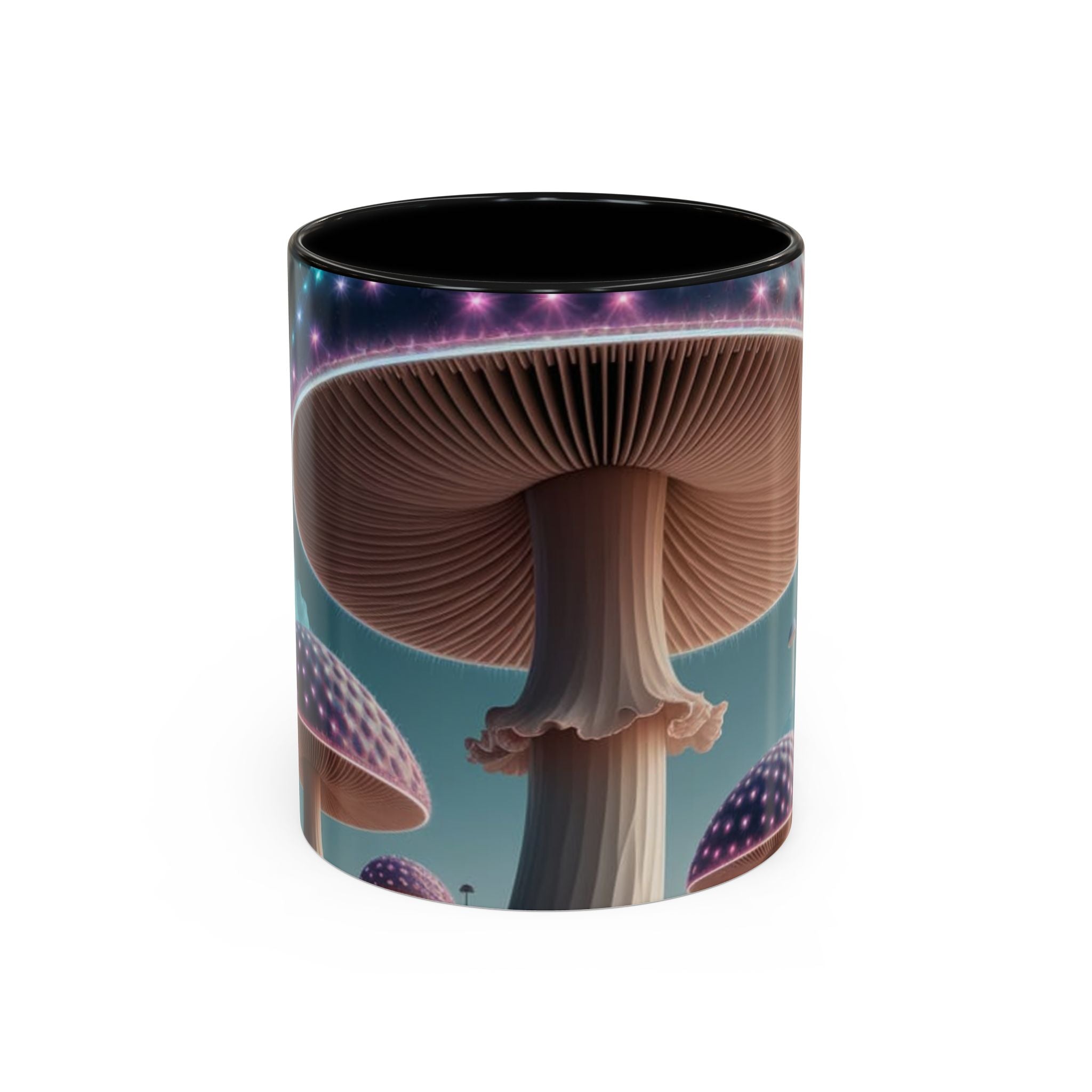 Mug: Mystical Mushroom Accent Coffee Mug — Fantasy Psychedelic Ceramic Cup (11/15oz)