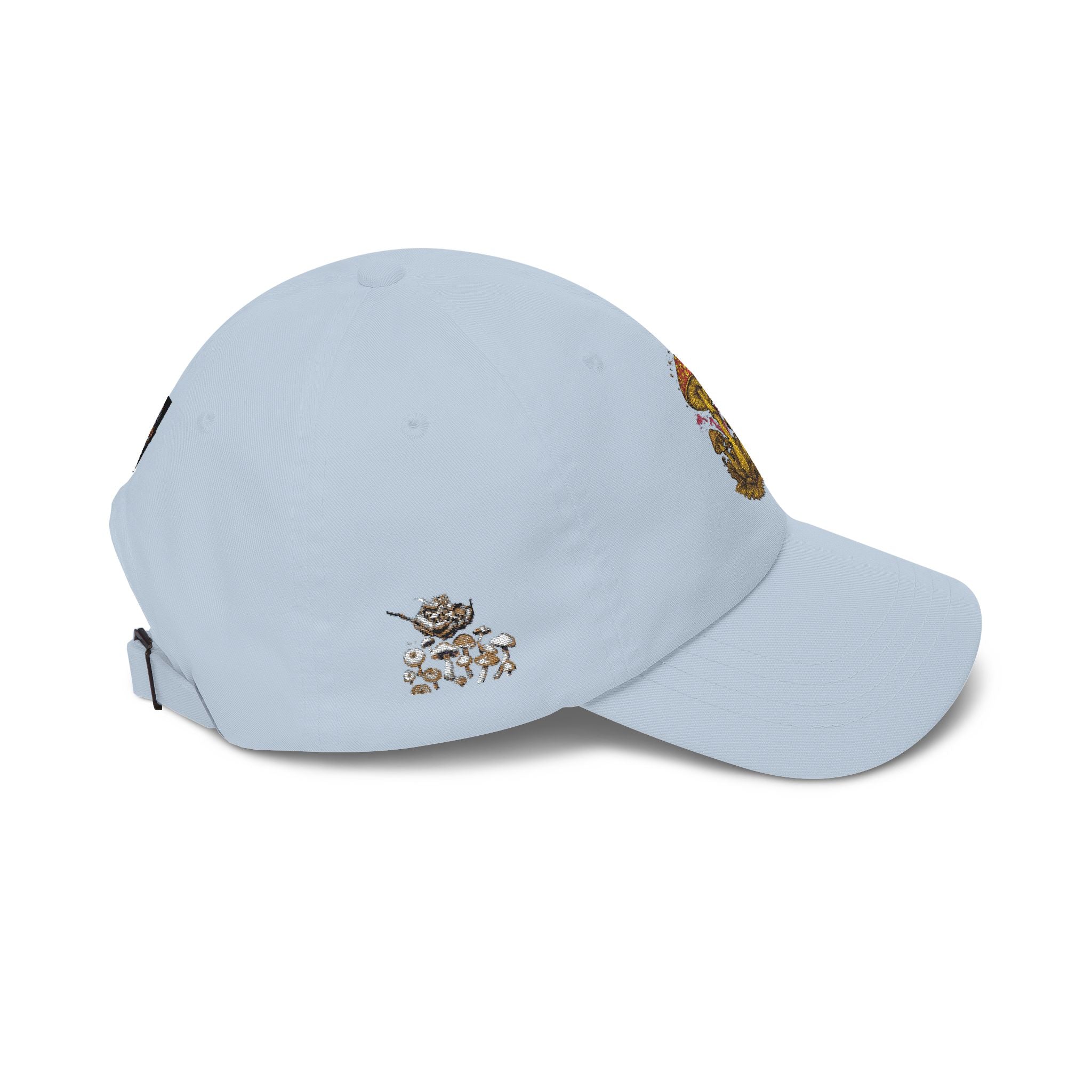 Mushroom Cluster Dad Cap — Psychedelic Nature Embroidered Baseball Hat