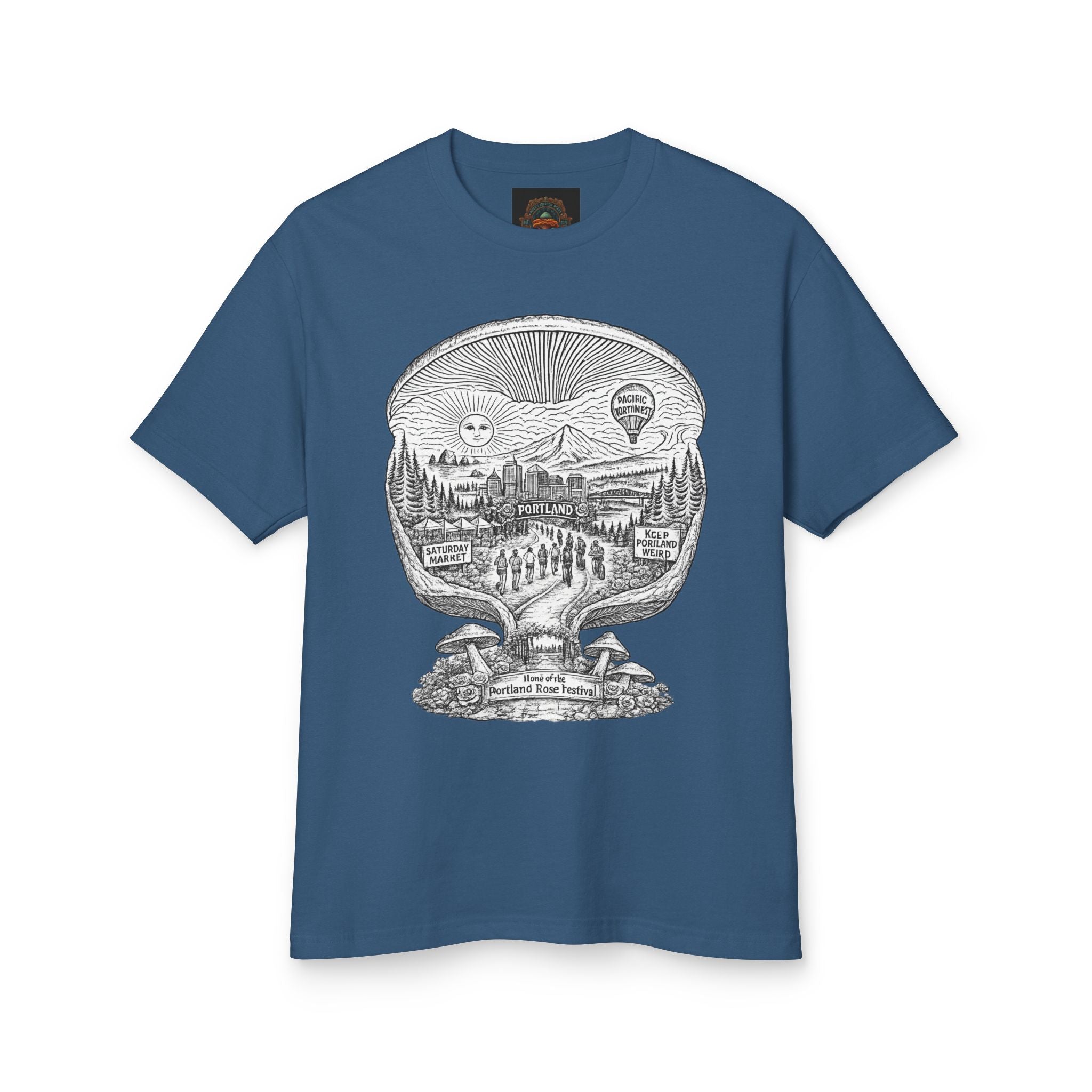 Portland Mushrooms Graphic Tee — Vintage Outdoor Nature T-Shirt