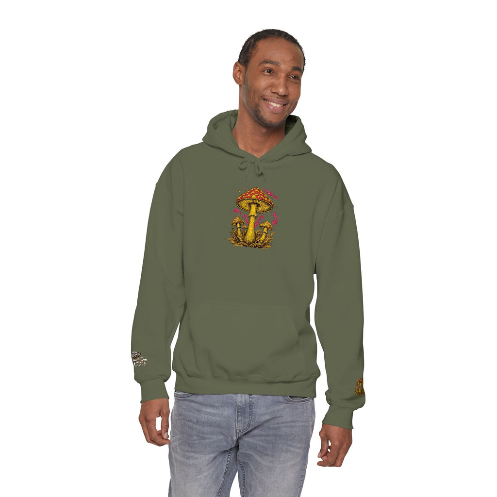 Mushroom Grove Hoodie – Whimsical Autumn Forest Mushroom Sweatshirt