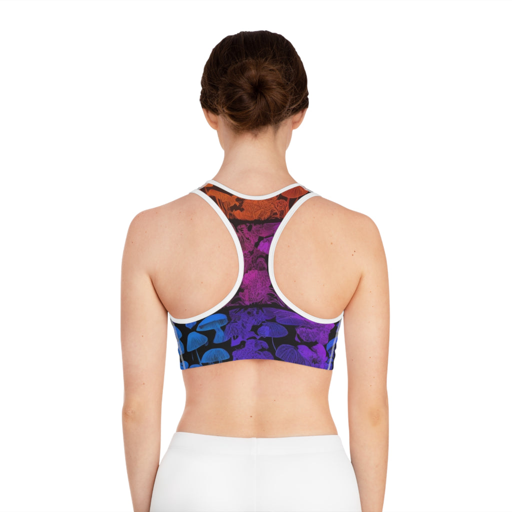 Supportive Myco Glow Sports Bra Stunning. Spore-tacular