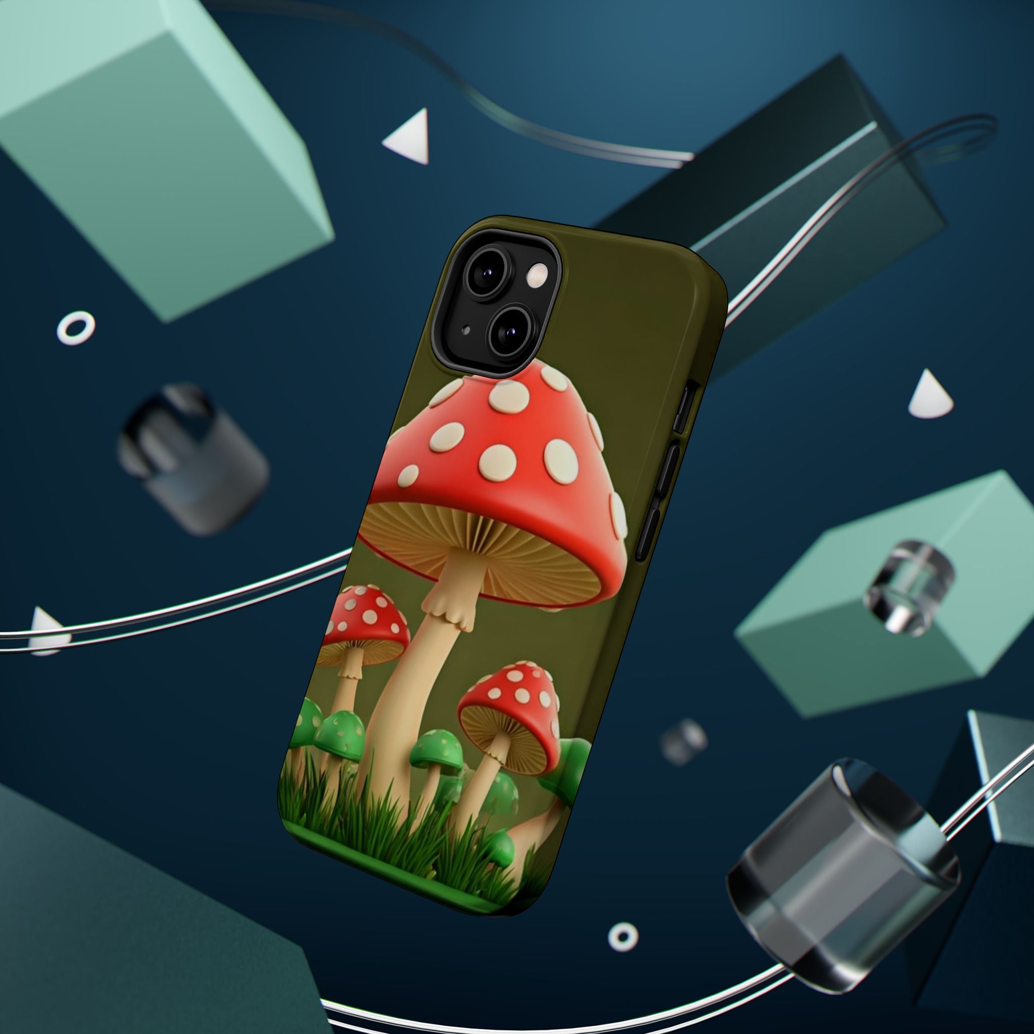 Golden Glow Mushroom Phone Case – Nature Meets Radiance