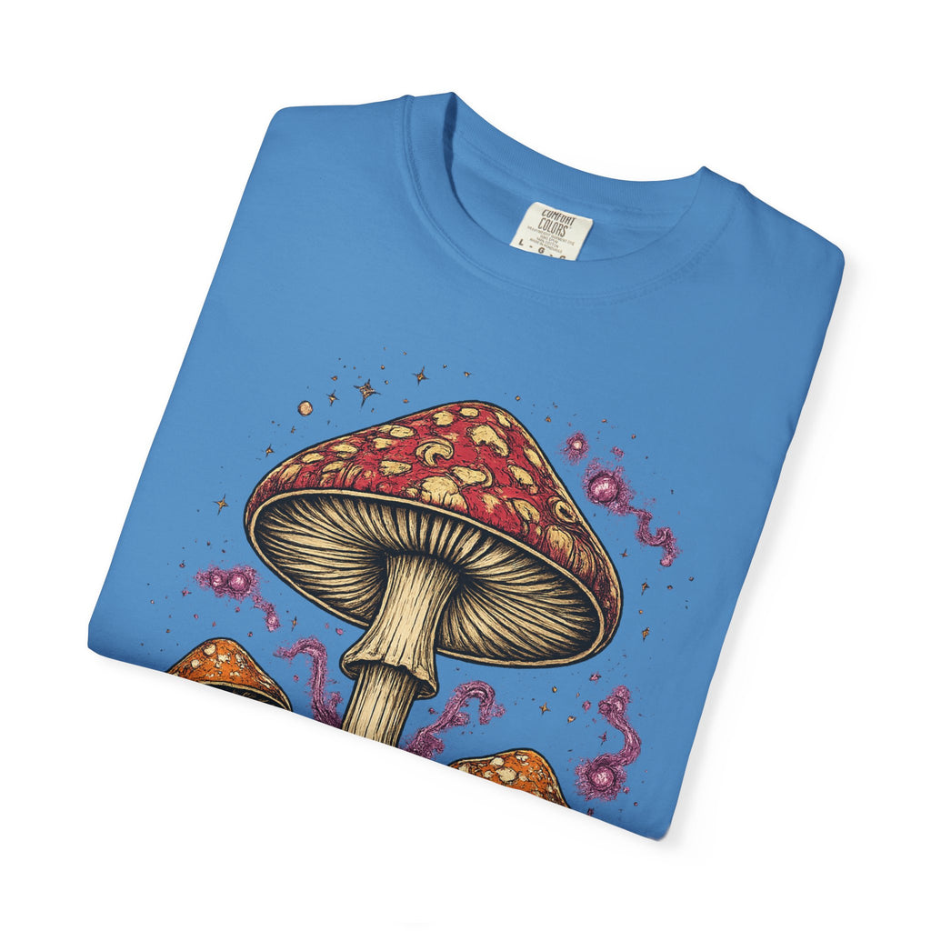 City: Portland Mushroom Graphic T-Shirt — Vintage Forest Amanita Design