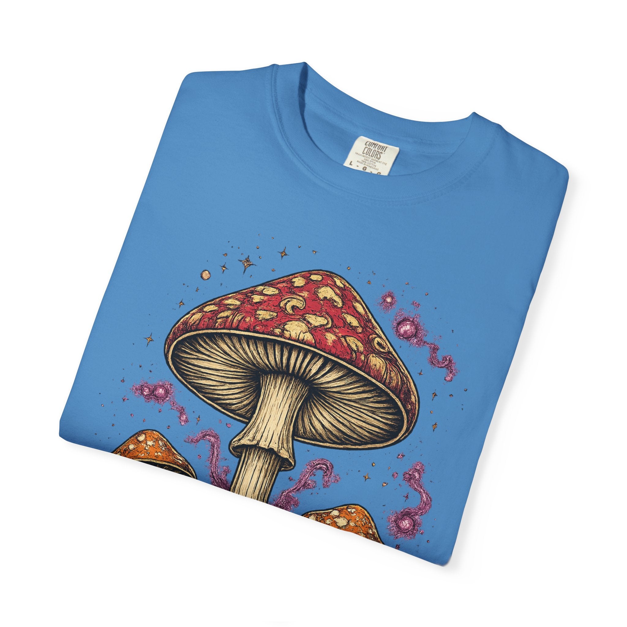 City: Portland Mushroom Graphic T-Shirt — Vintage Forest Amanita Design
