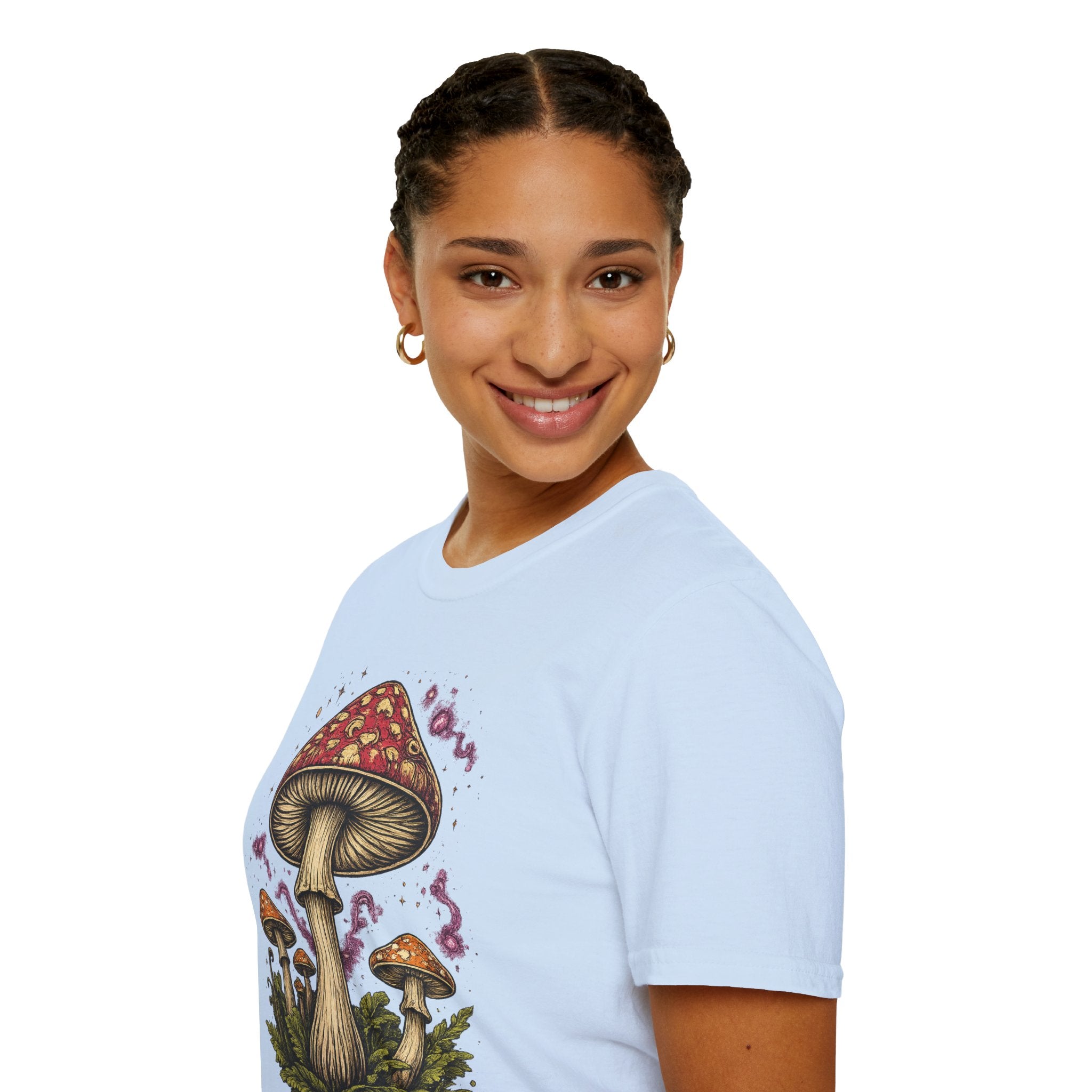 City: Portland Mushroom Magic T-Shirt — Vintage Red Toadstool Illustration