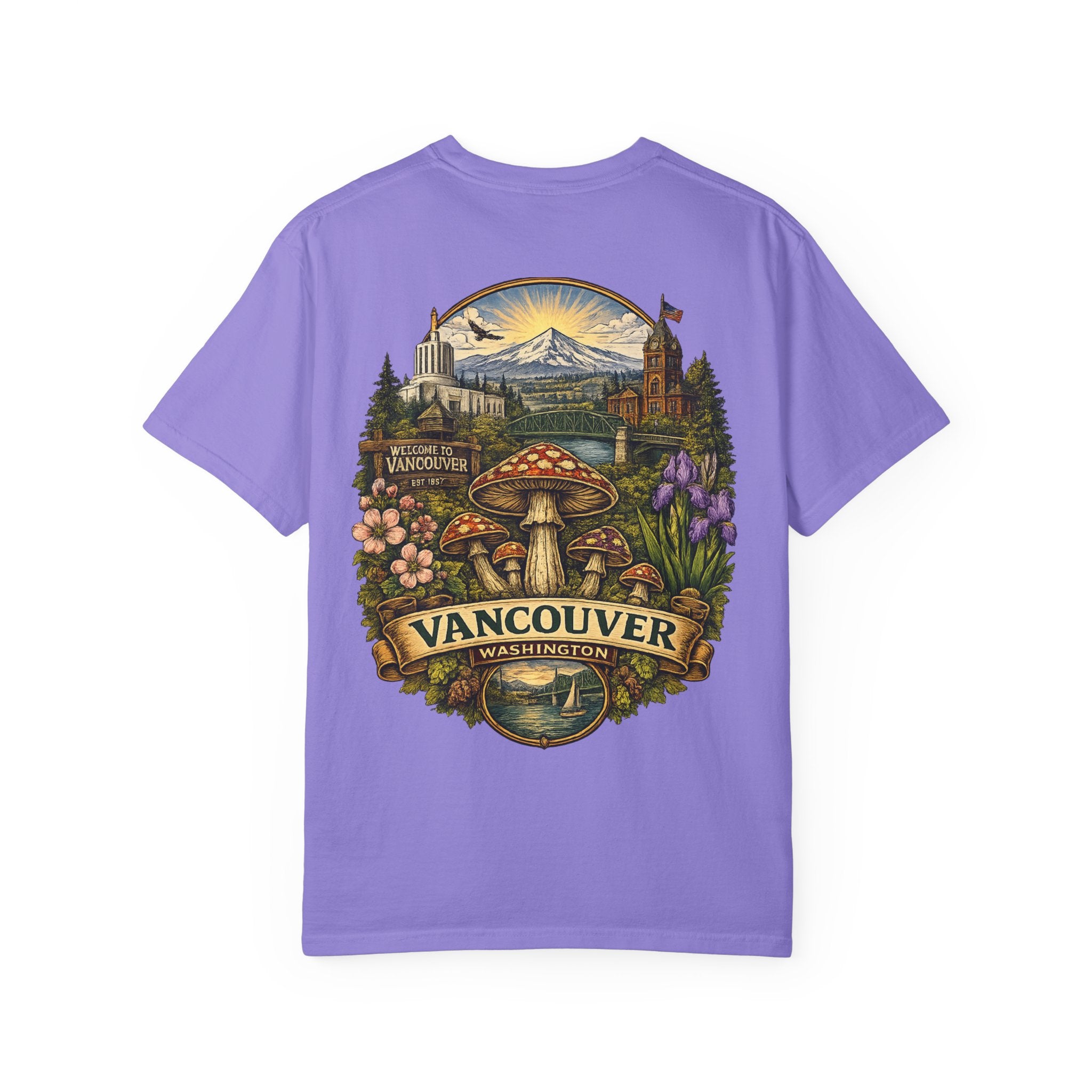 City: Lake Oswego Mushroom T-Shirt — Vintage Nature & Psychedelic Fungi Design