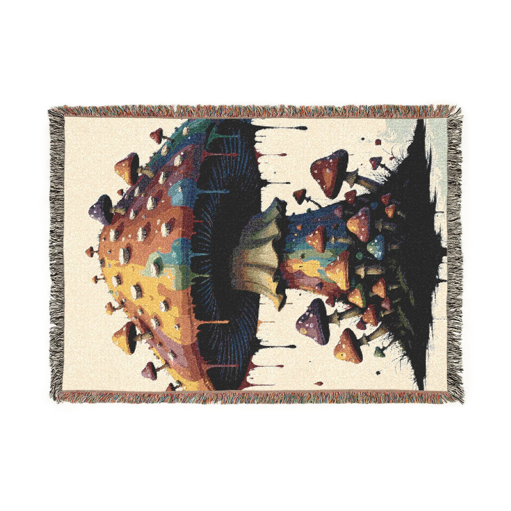 Manta tejida - Tapiz de isla flotante surrealista