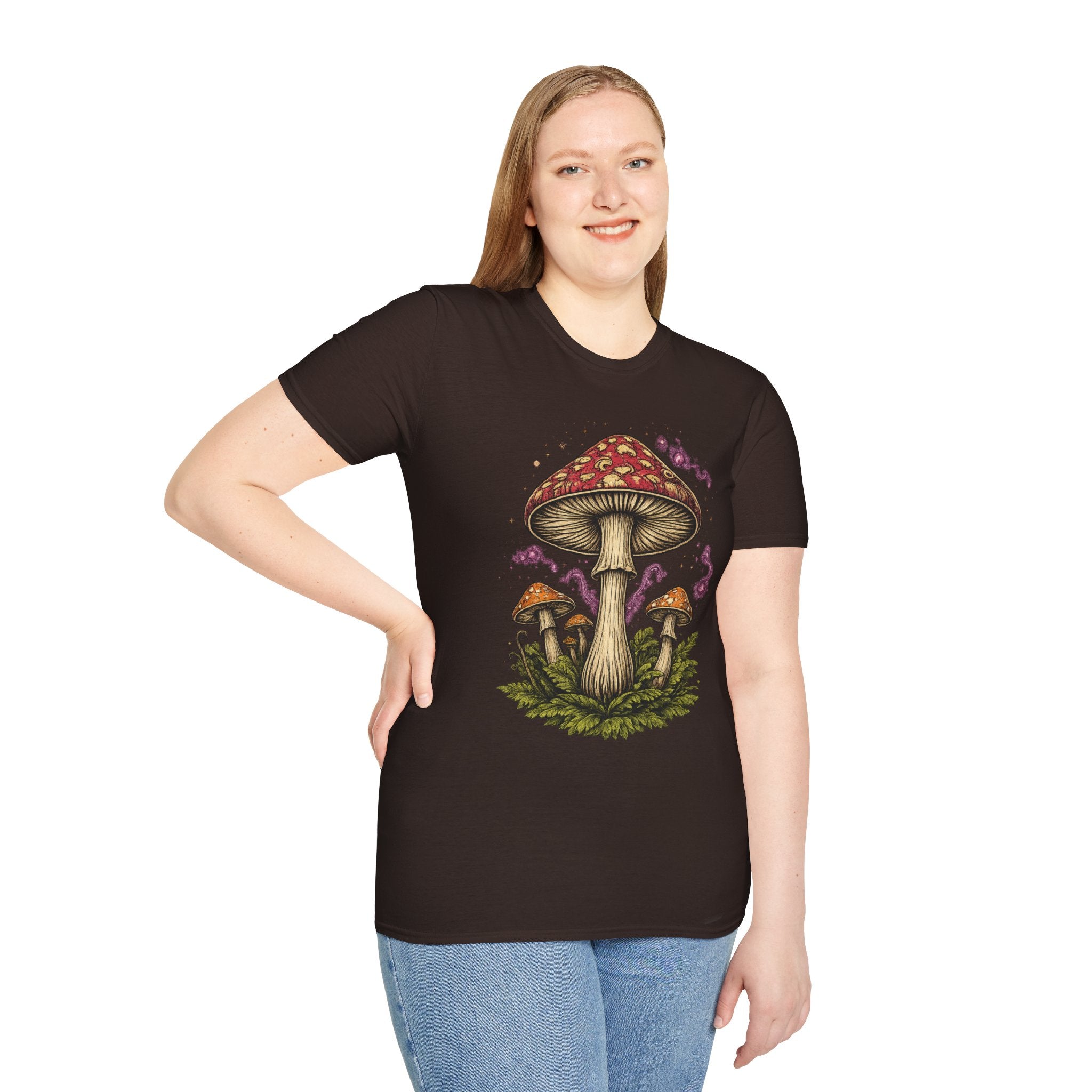 City: Gresham Psychedelic Mushroom Graphic T-Shirt — Red Amanita Illustration