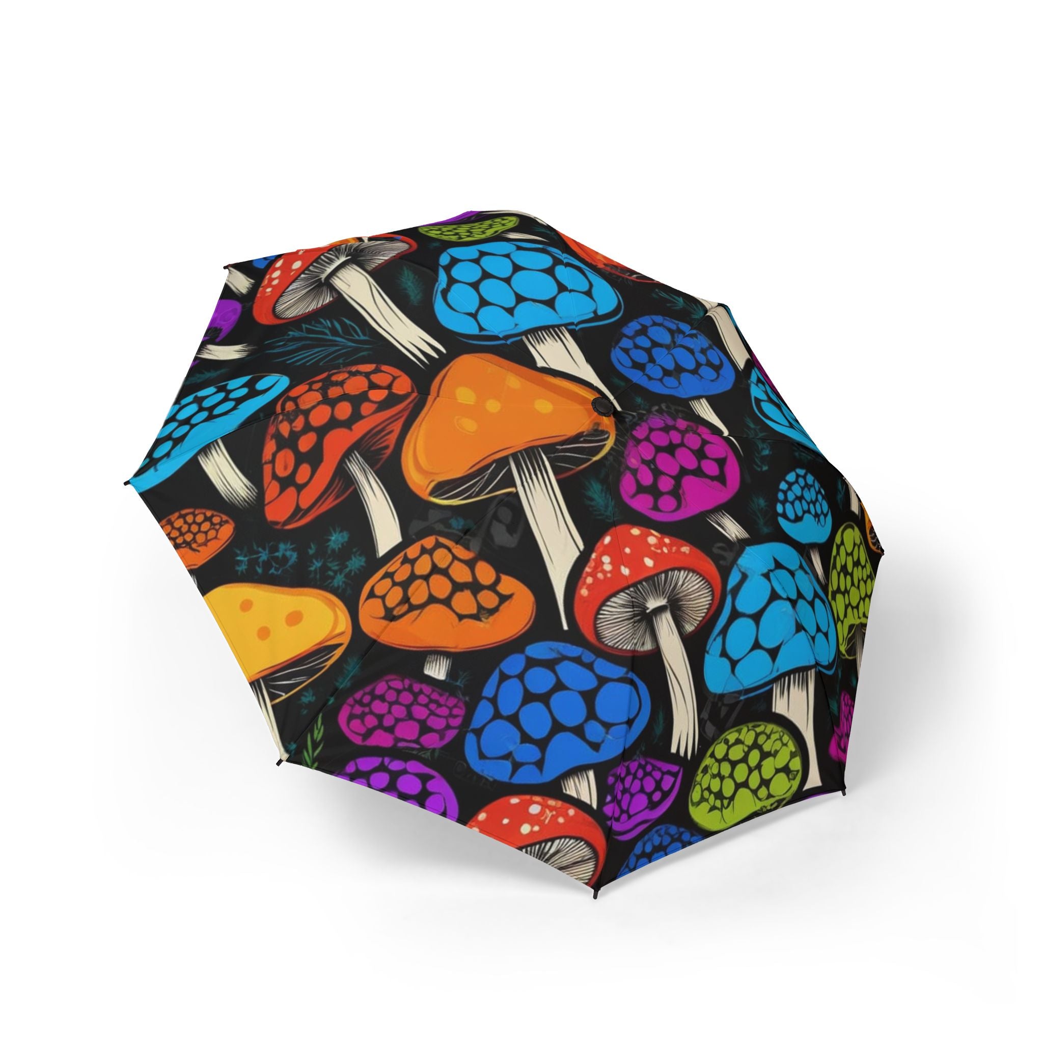 Colorful Mushroom Foldable Umbrella — Semi‑Automatic Compact Rain Parasol