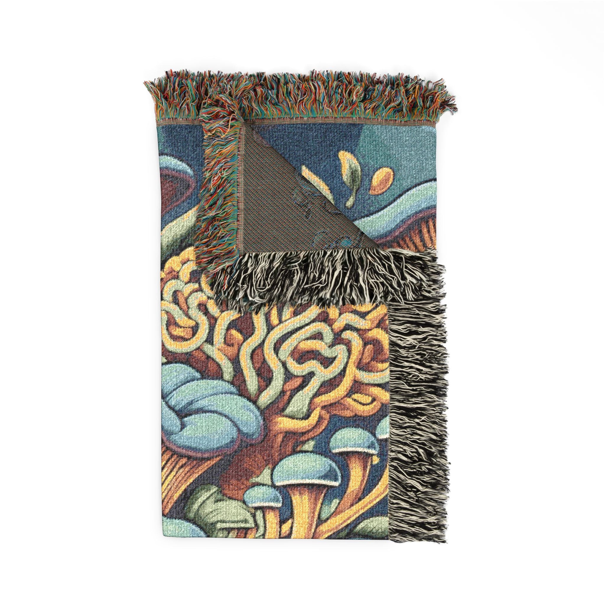 Abstract Floral Woven Blanket – Boho Tapestry Throw for Living Room & Bedroom