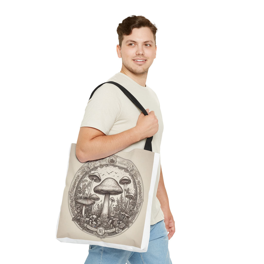 Mystic Shroom Circle Tote Bag – Where Art Nouveau Meets Nature