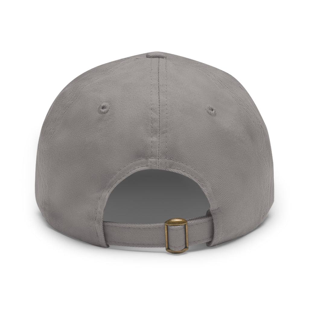 Mushroom Patch Dad Hat — Colorful Psychedelic Fungi Leather Patch Cap