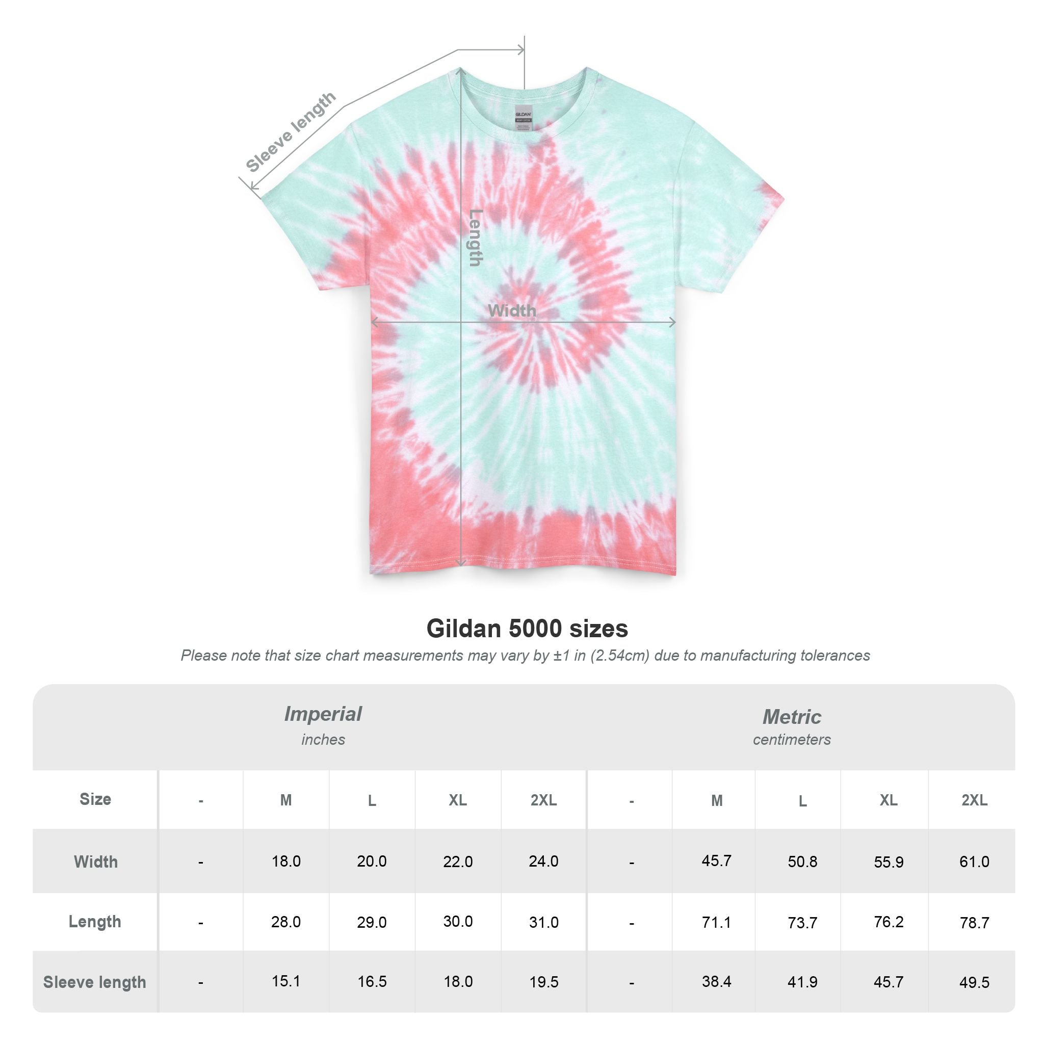 Tie-Dye T-Shirt — Vintage Mushroom Skull Scenic Print (Farmers Market Map)