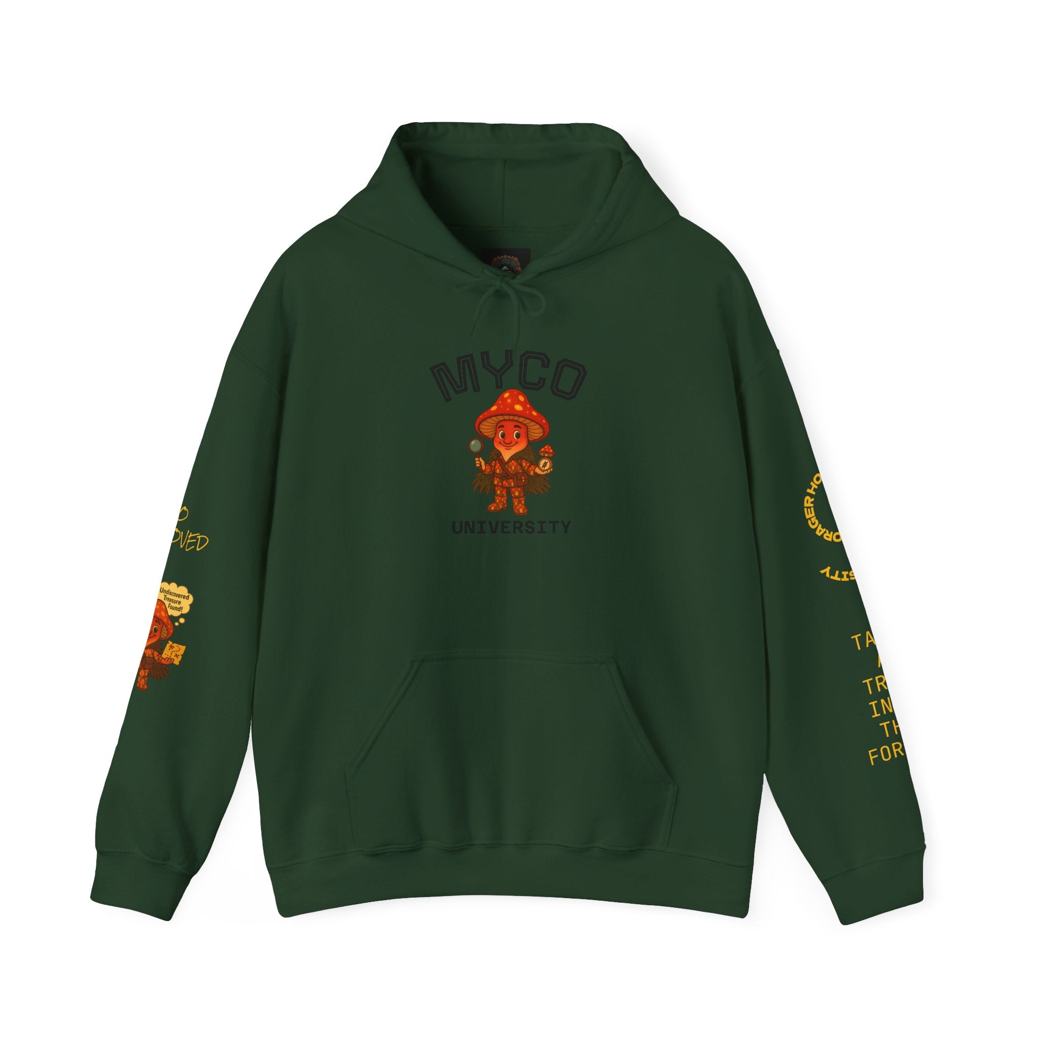 Myco University Lion & Mushroom Hoodie — Psychedelic Lion Graphic Pullover