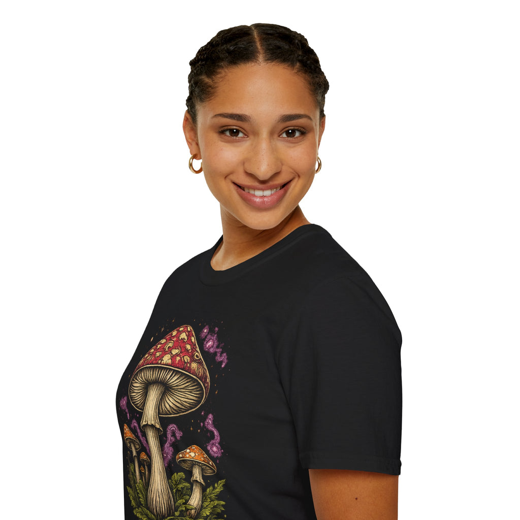 City: Portland Mushroom Magic T-Shirt — Vintage Red Toadstool Illustration