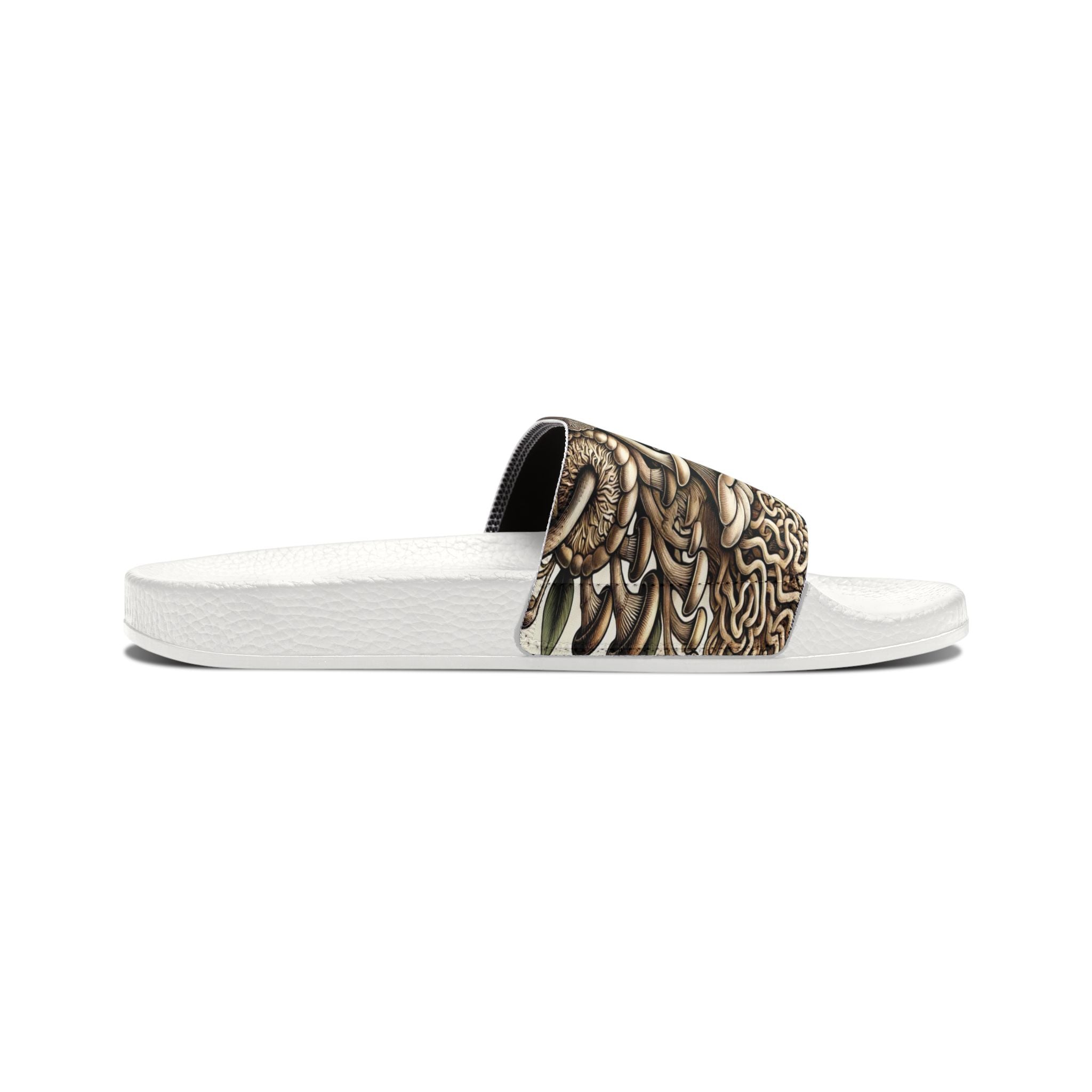 Mushroom Art Slide Sandals — Removable Strap Men's Slides