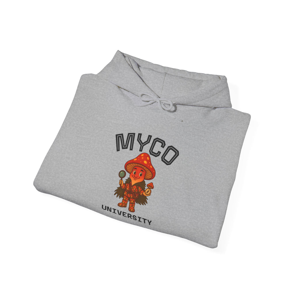 Myco University Lion & Mushroom Hoodie — Psychedelic Lion Graphic Pullover